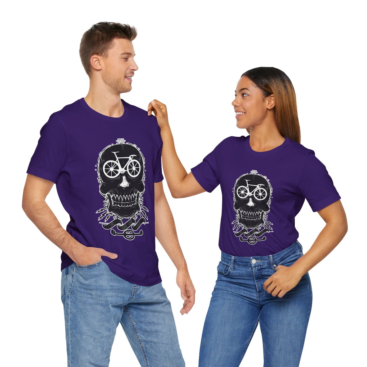 Bicycle Love T-shirt, Skull T-shirt, Shirt with Skull, Skull Head T-shirt, T-shirt with Bicycle, Horror Shirt, Humor T-Shirt