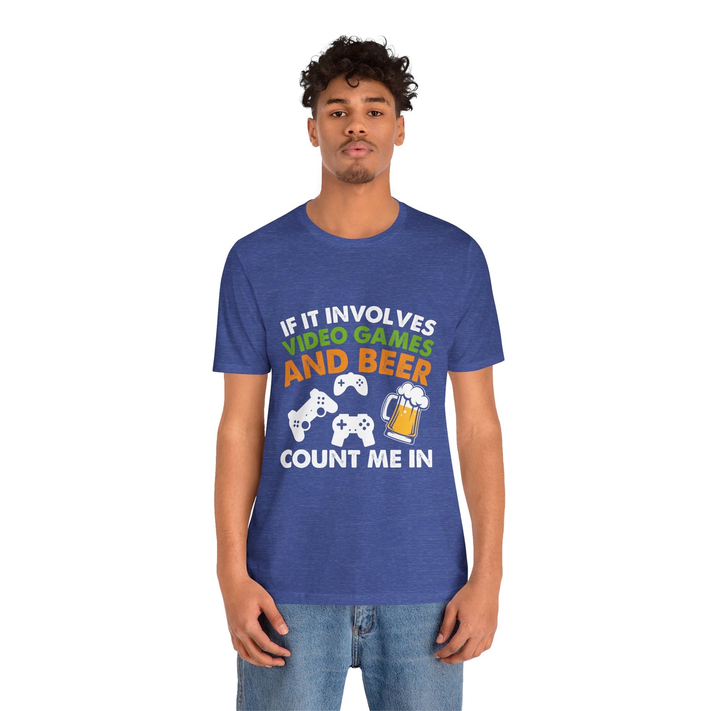 Video Games T-shirt, Gaming Shirt, Video Games and Beer Shirt, T-shirt for Gamers, Funny Gamer Shirts, Gift for Him, Funny Gaming Tee