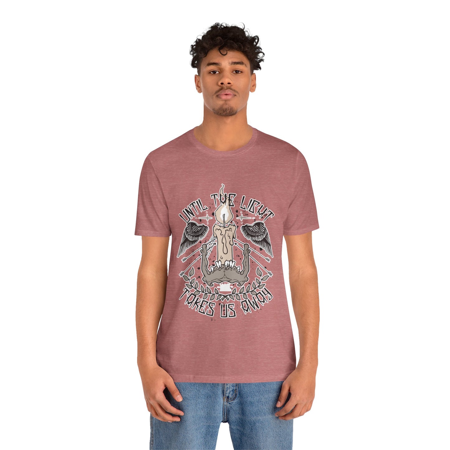 Until the Light Takes us Away T-shirt, Inspirational T-shirt, Skull Shirt, Heavy Metal Rock Shirt, Wings T-Shirt, Rockers T-shirt