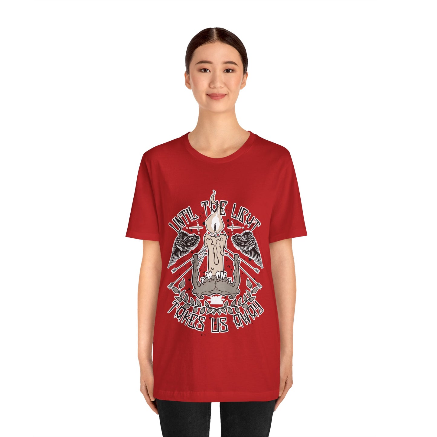 Until the Light Takes us Away T-shirt, Inspirational T-shirt, Skull Shirt, Heavy Metal Rock Shirt, Wings T-Shirt, Rockers T-shirt