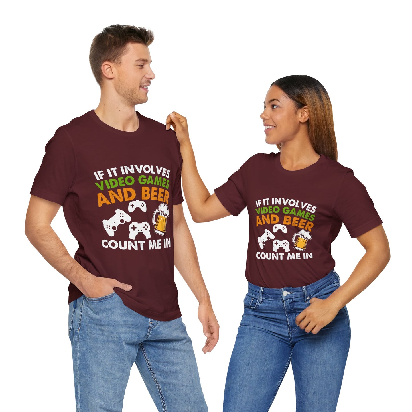 Video Games T-shirt, Gaming Shirt, Video Games and Beer Shirt, T-shirt for Gamers, Funny Gamer Shirts, Gift for Him, Funny Gaming Tee