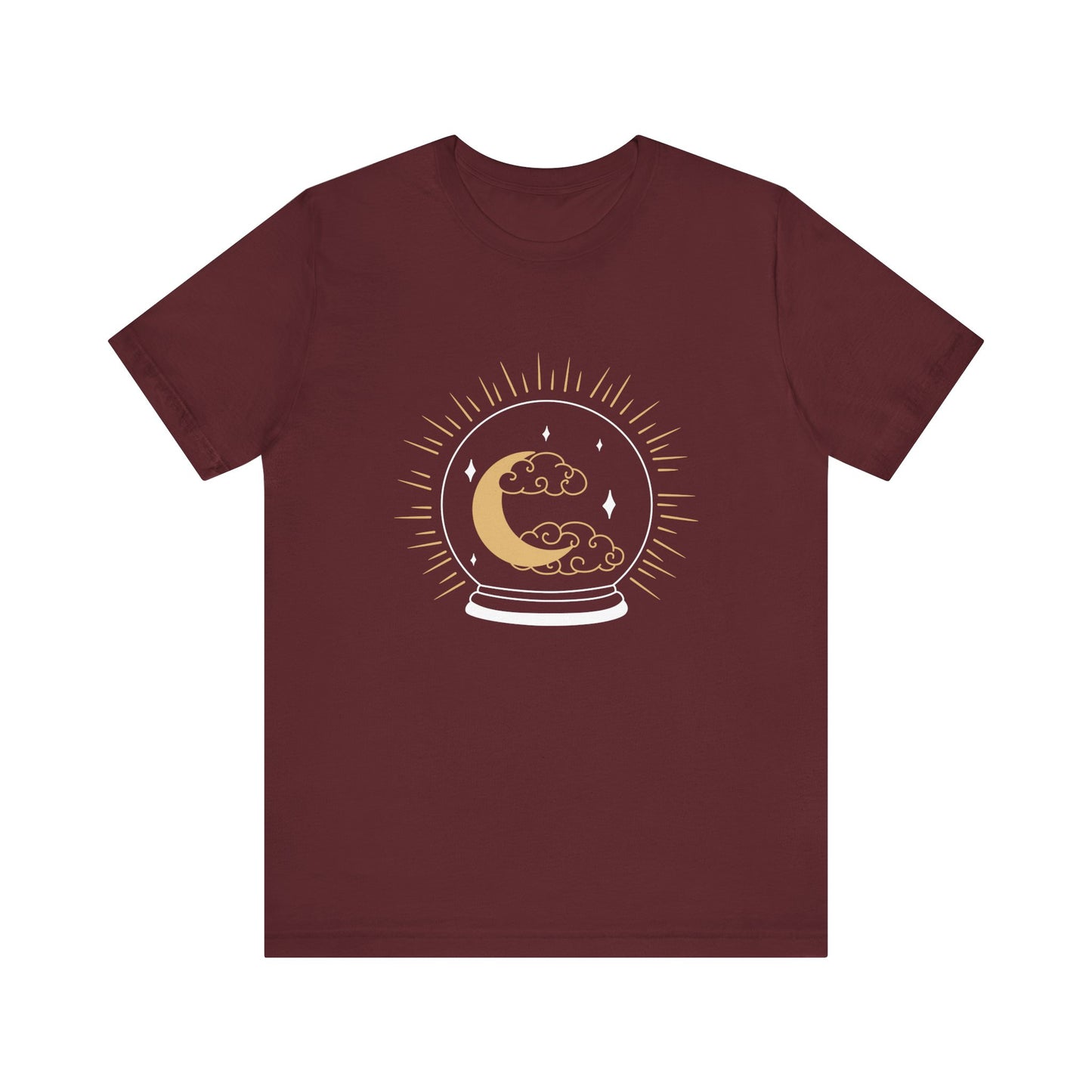 Celestial Crystal Ball T-shirt, Boho T-shirt, Inspirational T-shirt, Bohemian T-shirt, Moon and Stars T-Shirt, Gift Travel Shirt