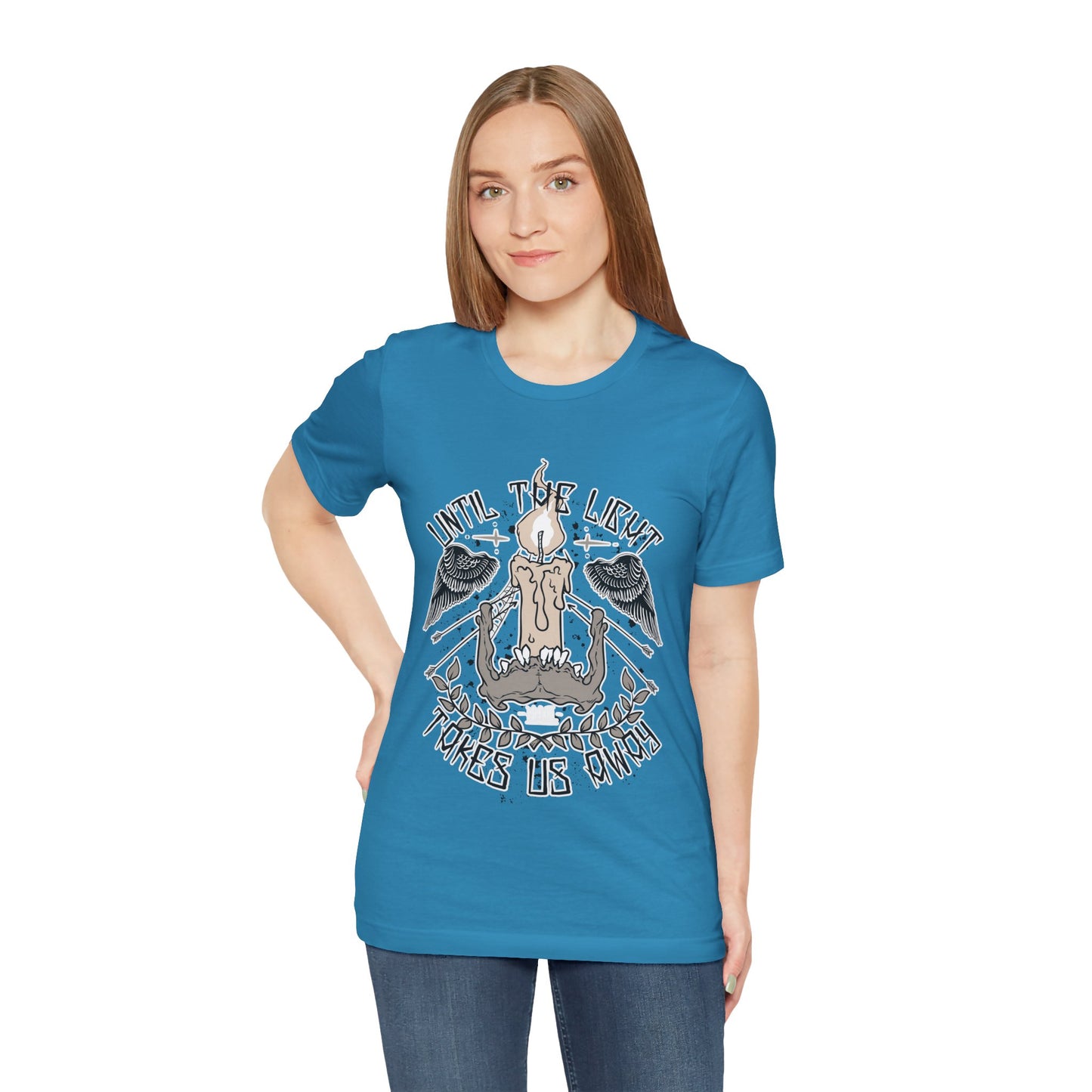 Until the Light Takes us Away T-shirt, Inspirational T-shirt, Skull Shirt, Heavy Metal Rock Shirt, Wings T-Shirt, Rockers T-shirt