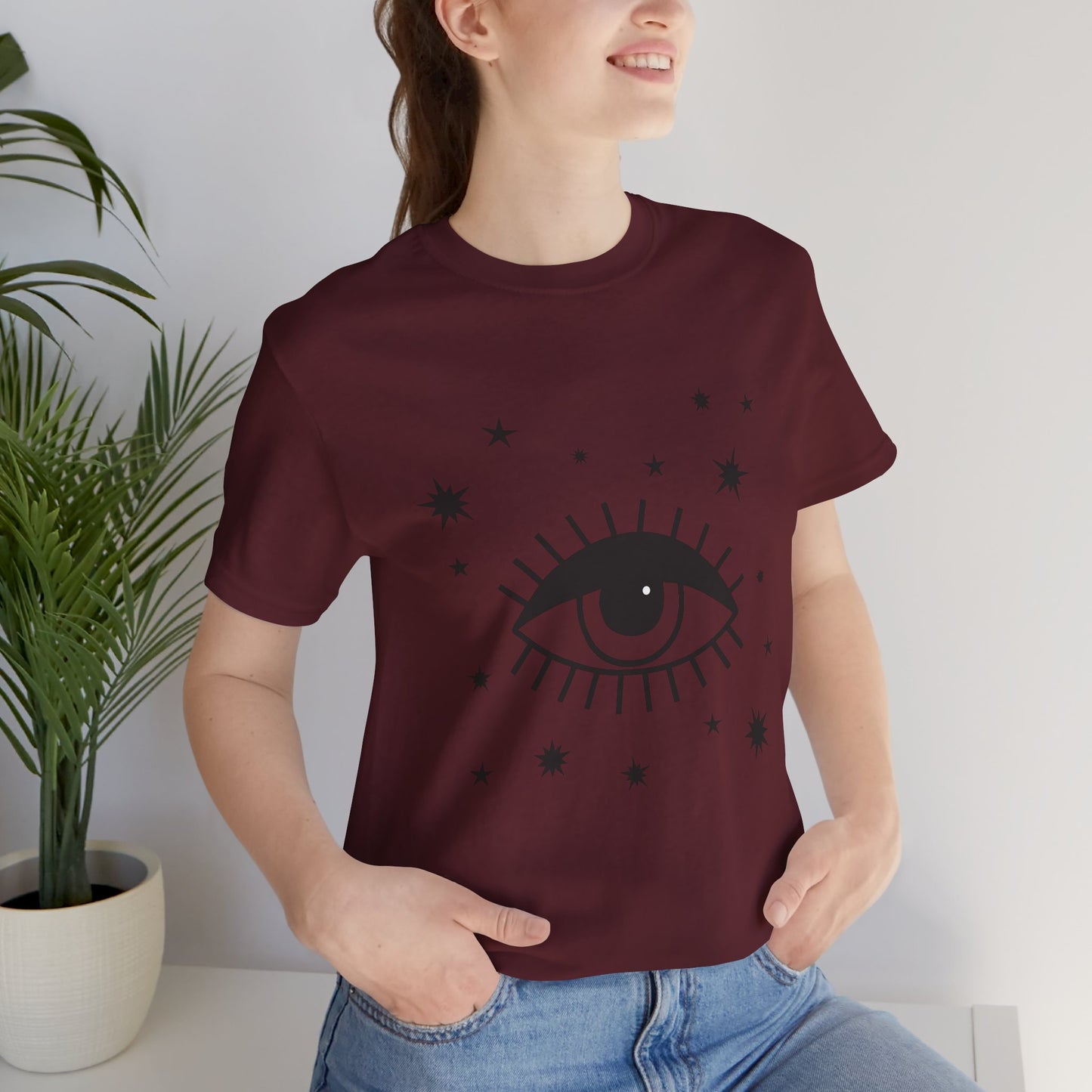 Mystical Shirt, Third Eye T-shirt, Boho T-shirt, Stars T-Shirt, Bohemian T-shirt, Astrologic Shirt, Gift for Her