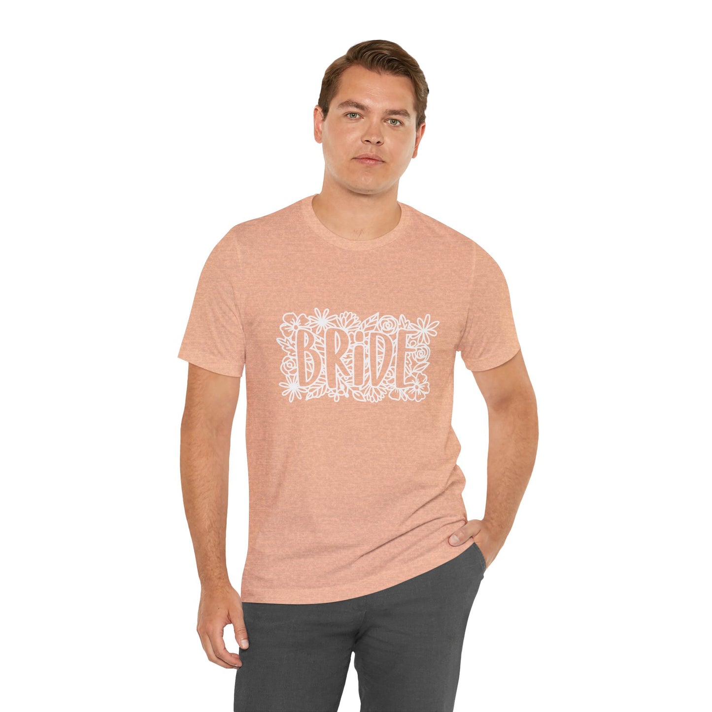 Floral Bride T-shirt, Bride Flowers Shirt, Wedding Shirt, Bride Tee, Bridal Shower Shirt, Gift Shirt for Bride, Bachelorette Party Shirt