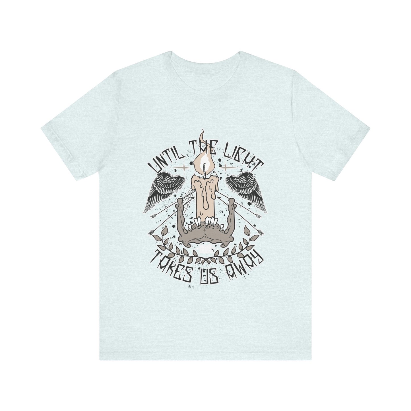 Until the Light Takes us Away T-shirt, Inspirational T-shirt, Skull Shirt, Heavy Metal Rock Shirt, Wings T-Shirt, Rockers T-shirt