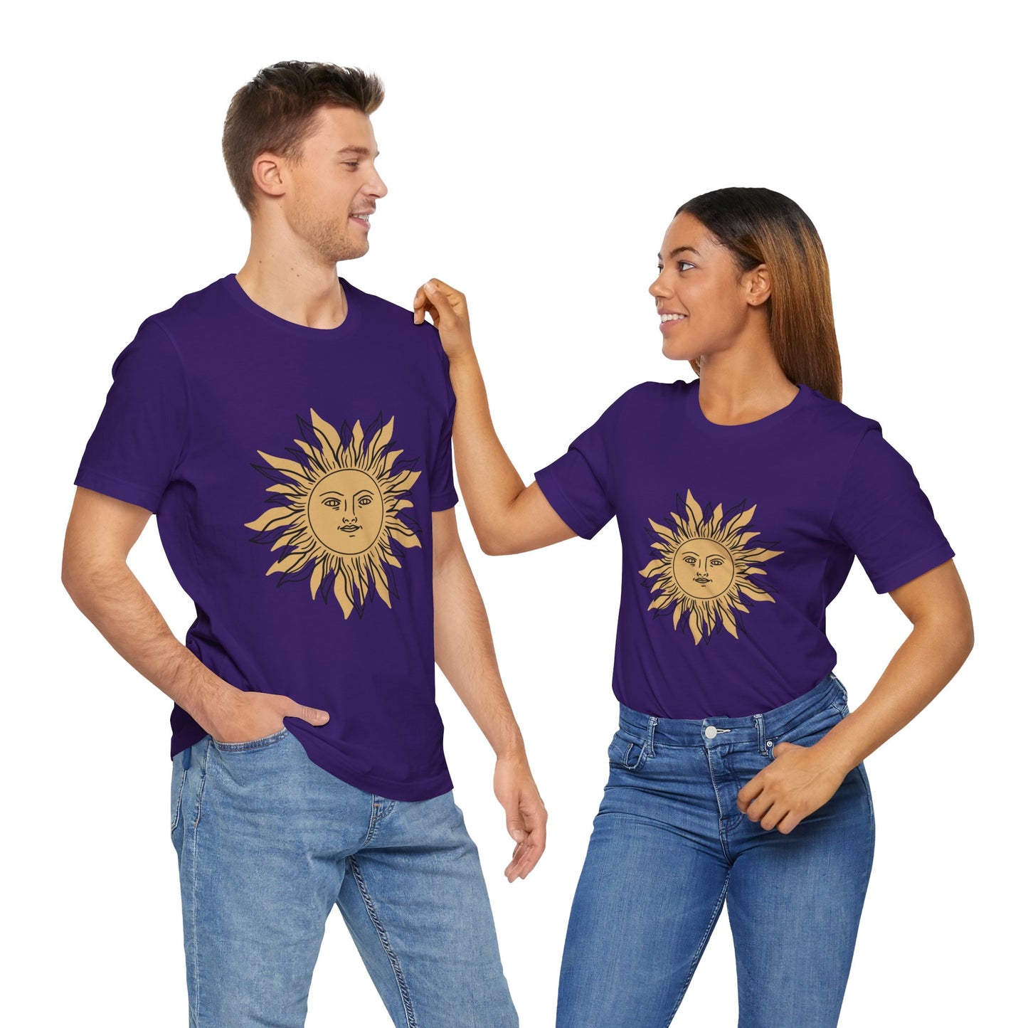 Sun Face T-shirt, Mystical Shirt, Boho T-shirt, Solar T-shirt, Moon and Stars T-Shirt, Bohemian T-shirt, Astrologic Shirt, Gift for Her