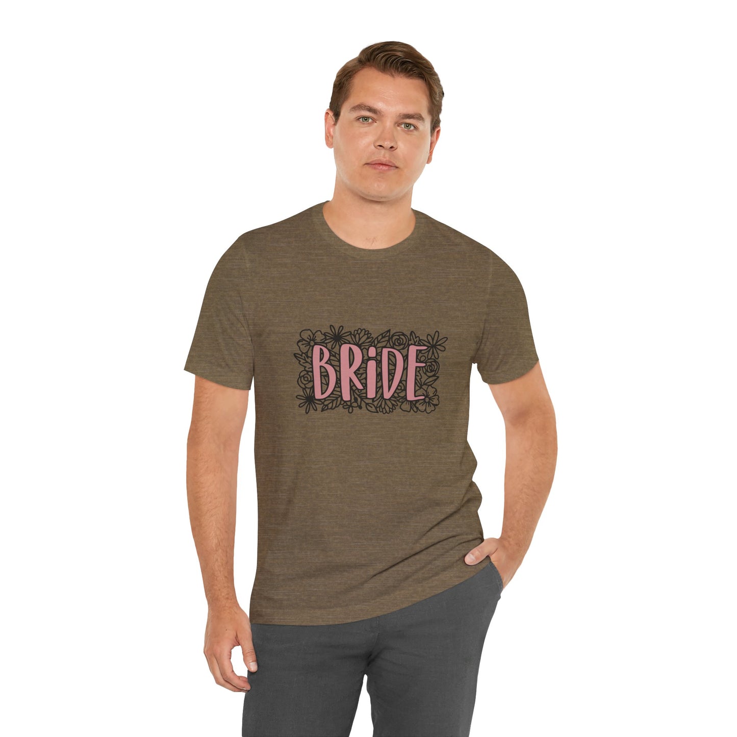 Floral Bride T-shirt, Wedding Shirt, Bride Tee, Bridal Shower, Flowers T-shirt, Gift Shirt for Bride, Bachelorette Party Shirt