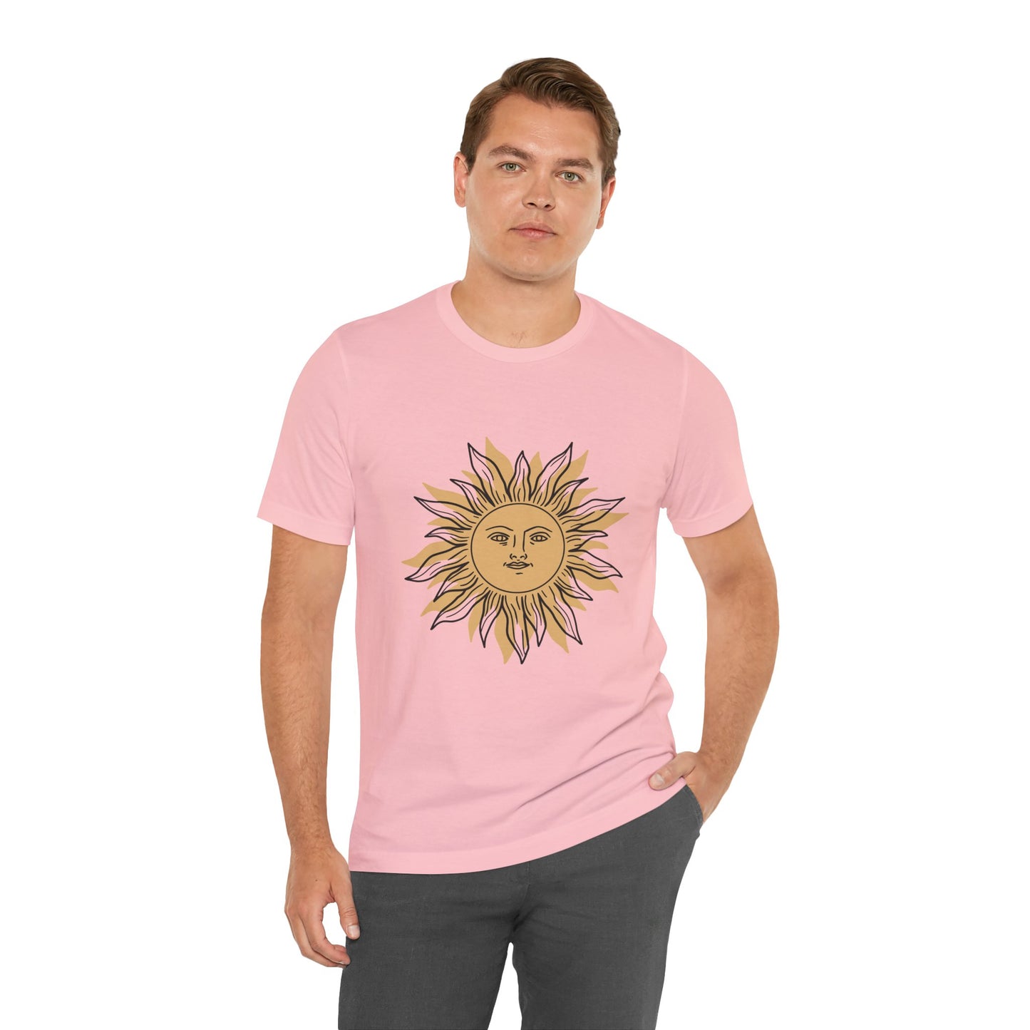 Sun Face T-shirt, Mystical Shirt, Boho T-shirt, Solar T-shirt, Moon and Stars T-Shirt, Bohemian T-shirt, Astrologic Shirt, Gift for Her