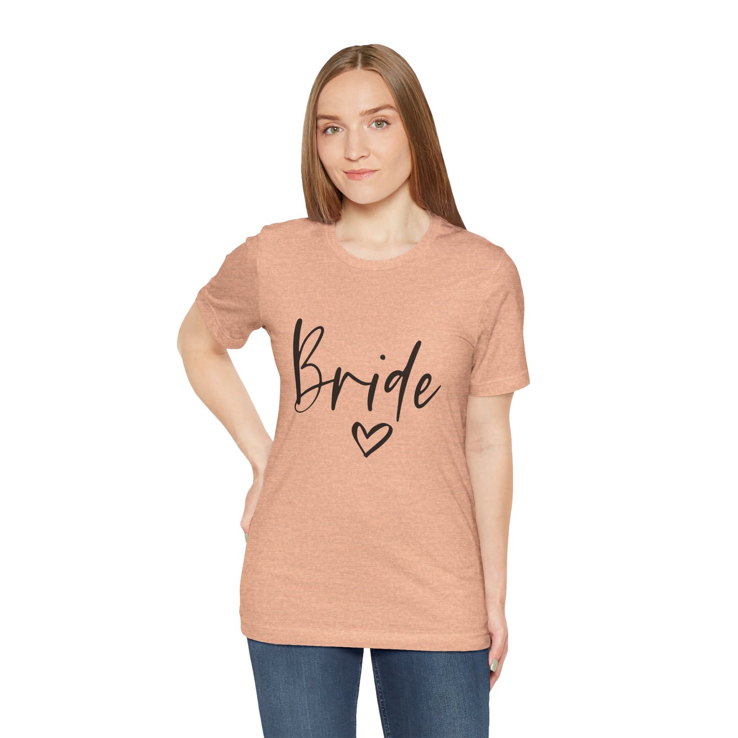 Bride T-shirt, Wedding Shirt, Bride Tee, Bridal Shower, Heart T-shirt, Bachelorette Party Shirt, Hen Night Top, Gift Shirt for Bride