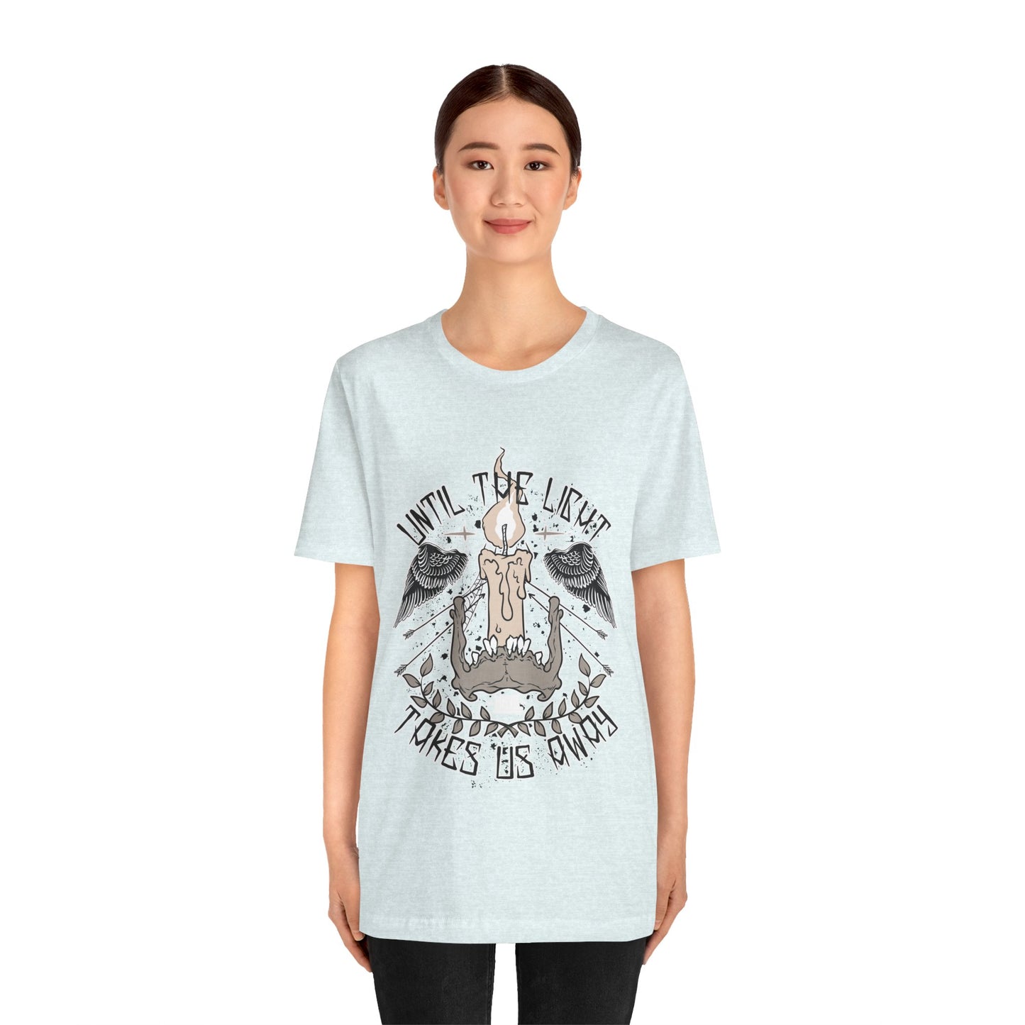 Until the Light Takes us Away T-shirt, Inspirational T-shirt, Skull Shirt, Heavy Metal Rock Shirt, Wings T-Shirt, Rockers T-shirt