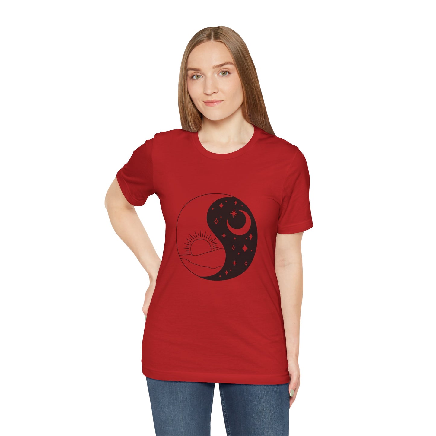 Ying Yang T-shirt, Sun and Moon Shirt, Mystical Shirt, Boho T-shirt, Mystics Shirt, Bohemian T-shirt, Gift Shirt for Her
