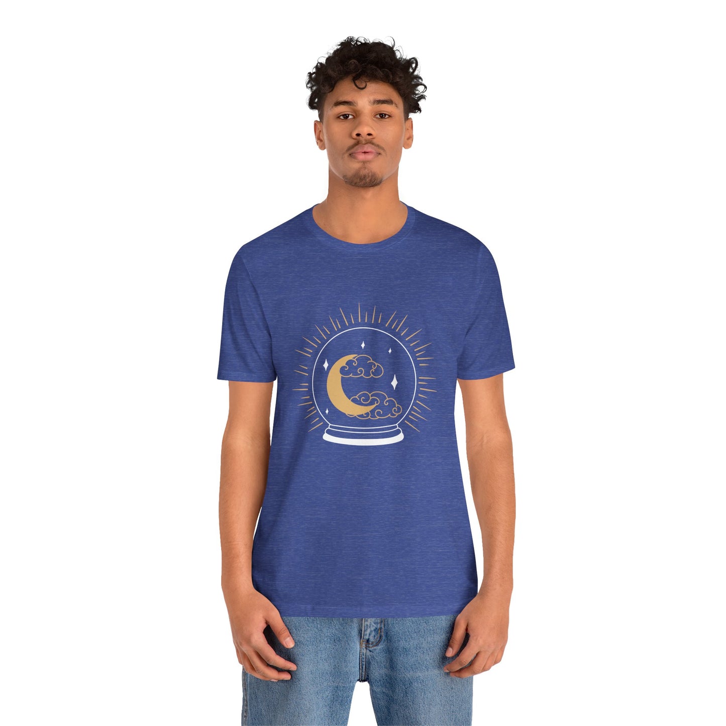 Celestial Crystal Ball T-shirt, Boho T-shirt, Inspirational T-shirt, Bohemian T-shirt, Moon and Stars T-Shirt, Gift Travel Shirt