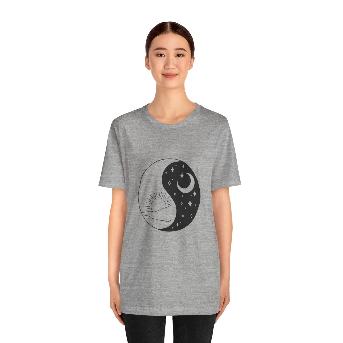 Ying Yang T-shirt, Sun and Moon Shirt, Mystical Shirt, Boho T-shirt, Mystics Shirt, Bohemian T-shirt, Gift Shirt for Her