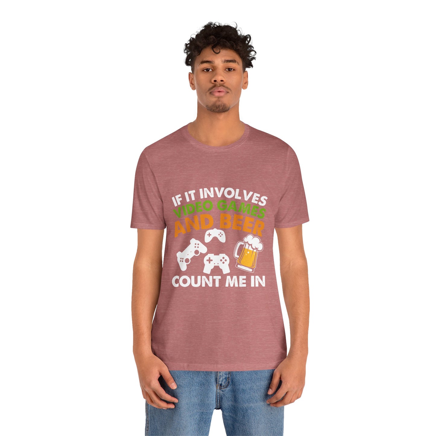Video Games T-shirt, Gaming Shirt, Video Games and Beer Shirt, T-shirt for Gamers, Funny Gamer Shirts, Gift for Him, Funny Gaming Tee