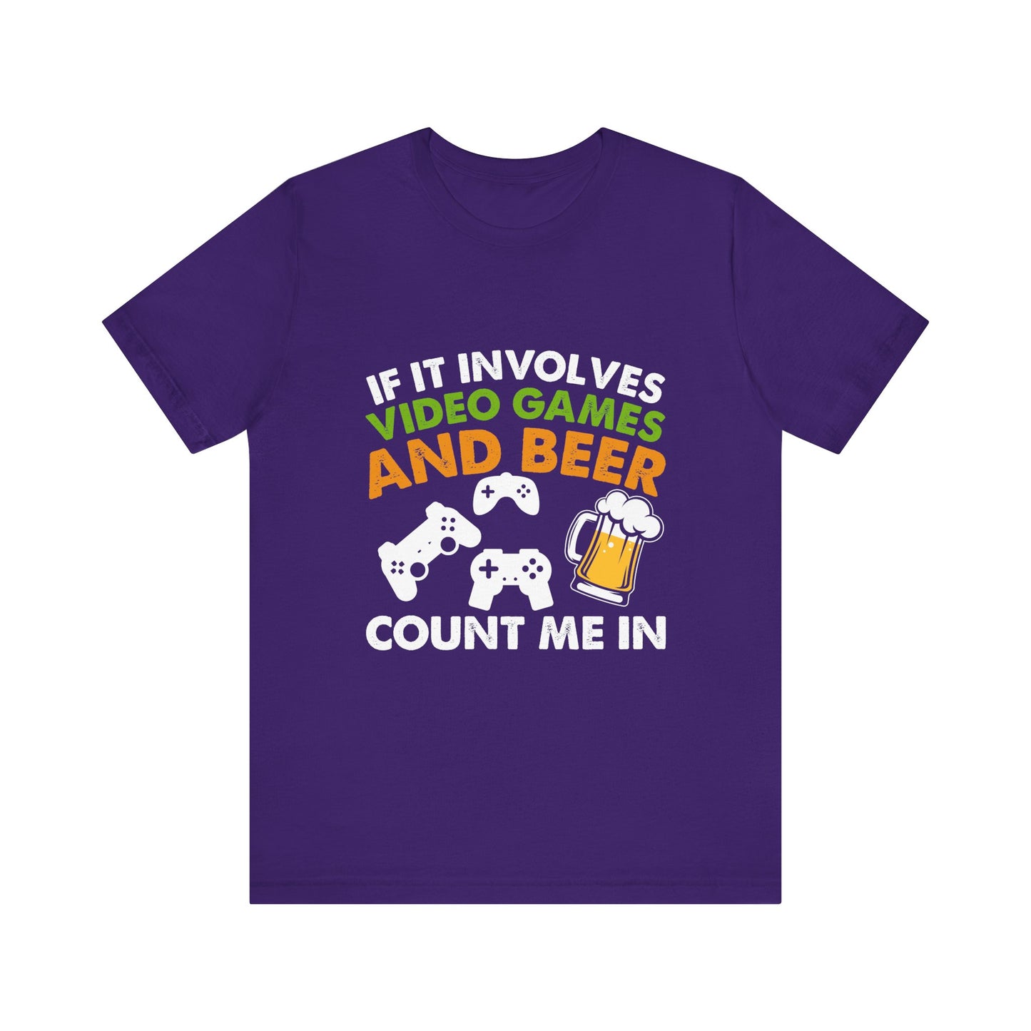 Video Games T-shirt, Gaming Shirt, Video Games and Beer Shirt, T-shirt for Gamers, Funny Gamer Shirts, Gift for Him, Funny Gaming Tee