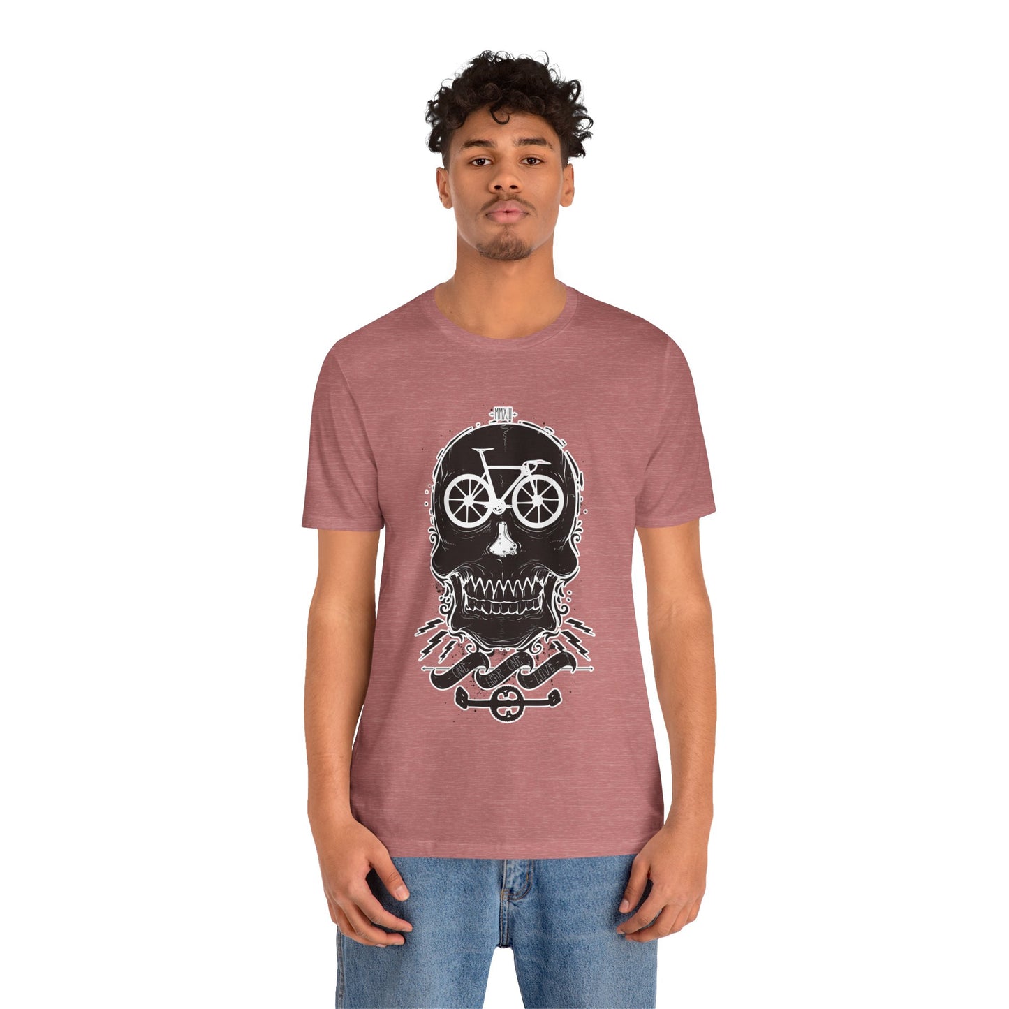 Bicycle Love T-shirt, Skull T-shirt, Shirt with Skull, Skull Head T-shirt, T-shirt with Bicycle, Horror Shirt, Humor T-Shirt