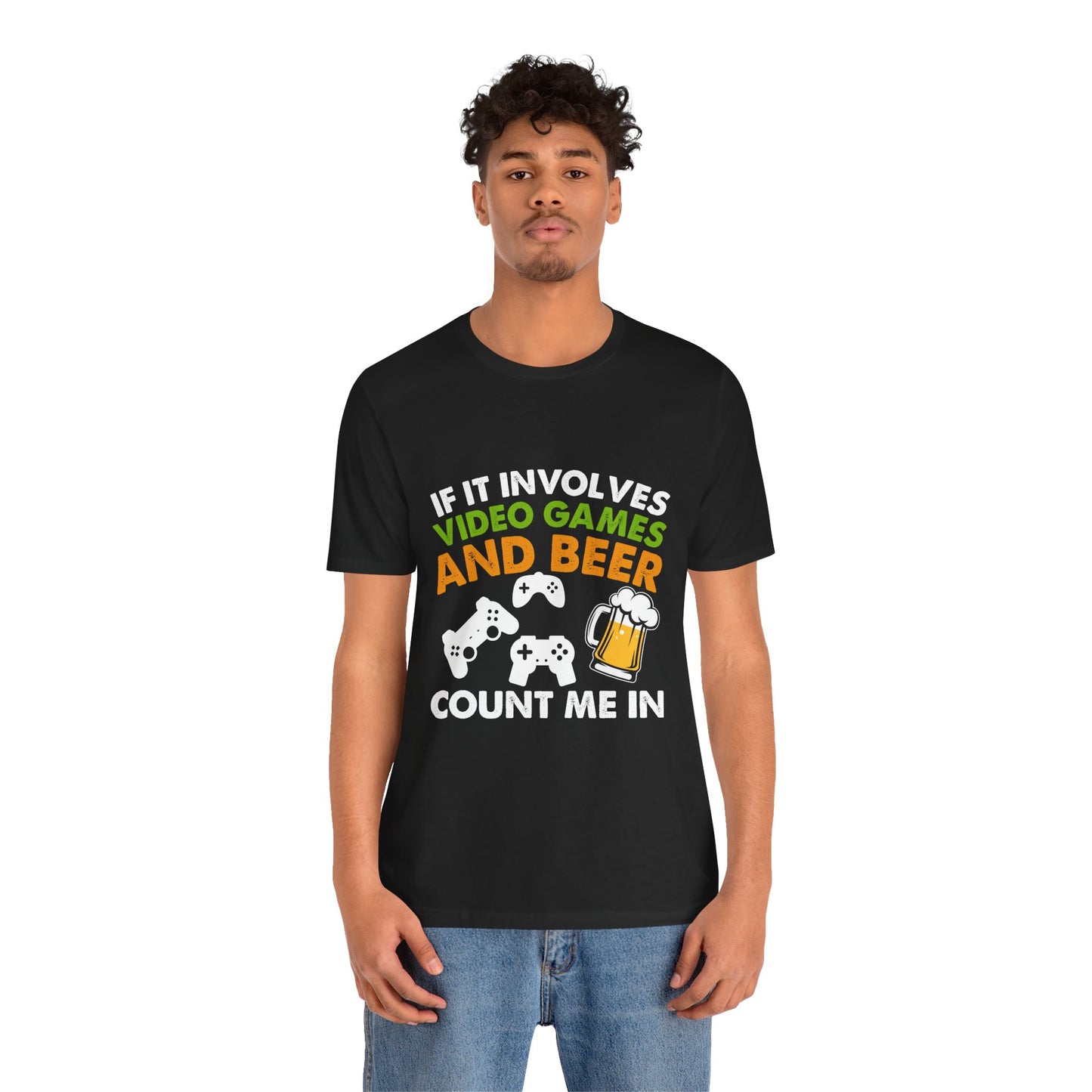Video Games T-shirt, Gaming Shirt, Video Games and Beer Shirt, T-shirt for Gamers, Funny Gamer Shirts, Gift for Him, Funny Gaming Tee