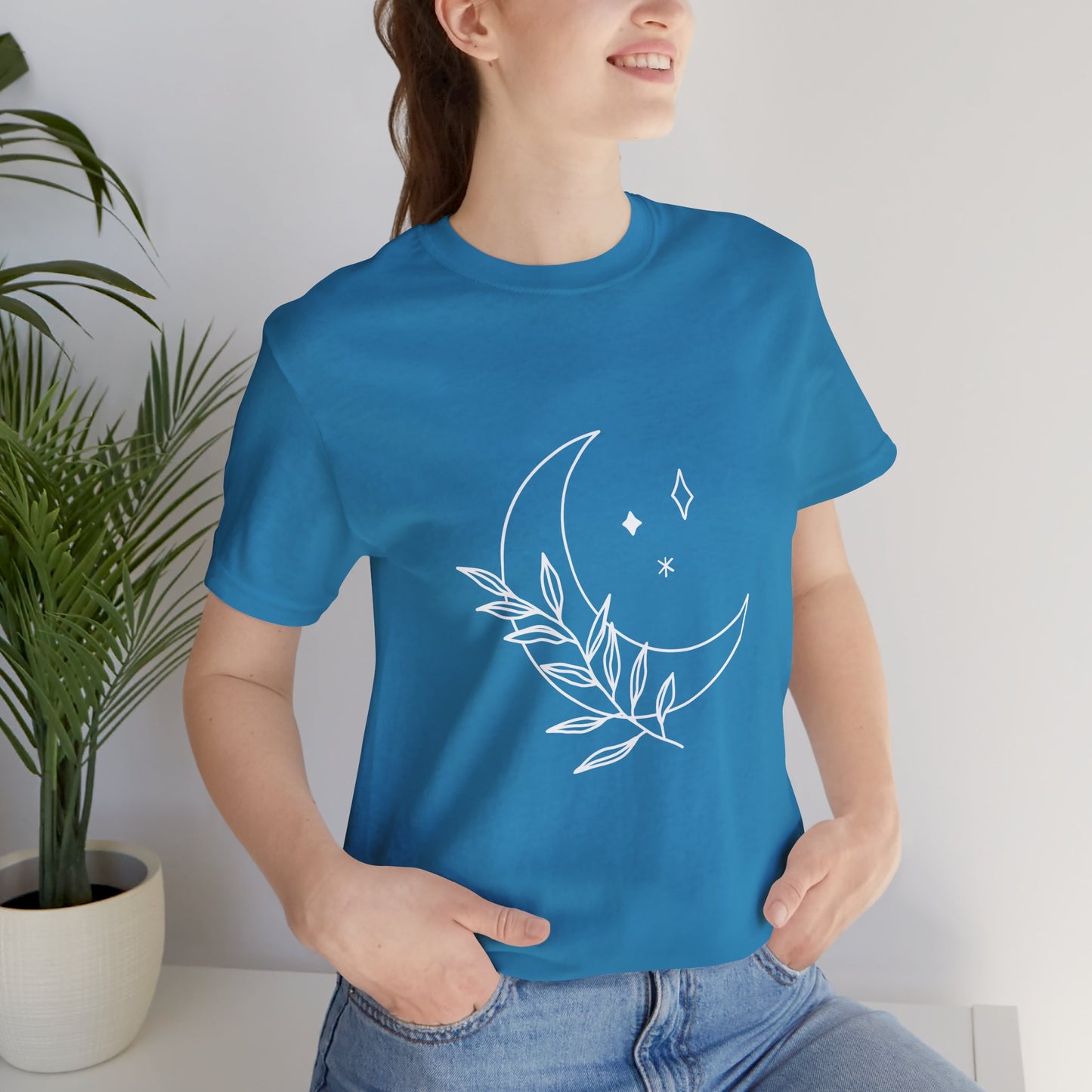 Moon Branch T-shirt, Mystical Shirt, Mystic Tee, Boho T-shirt, Bohemian T-shirt, Moon and Stars T-Shirt, Gift for Her
