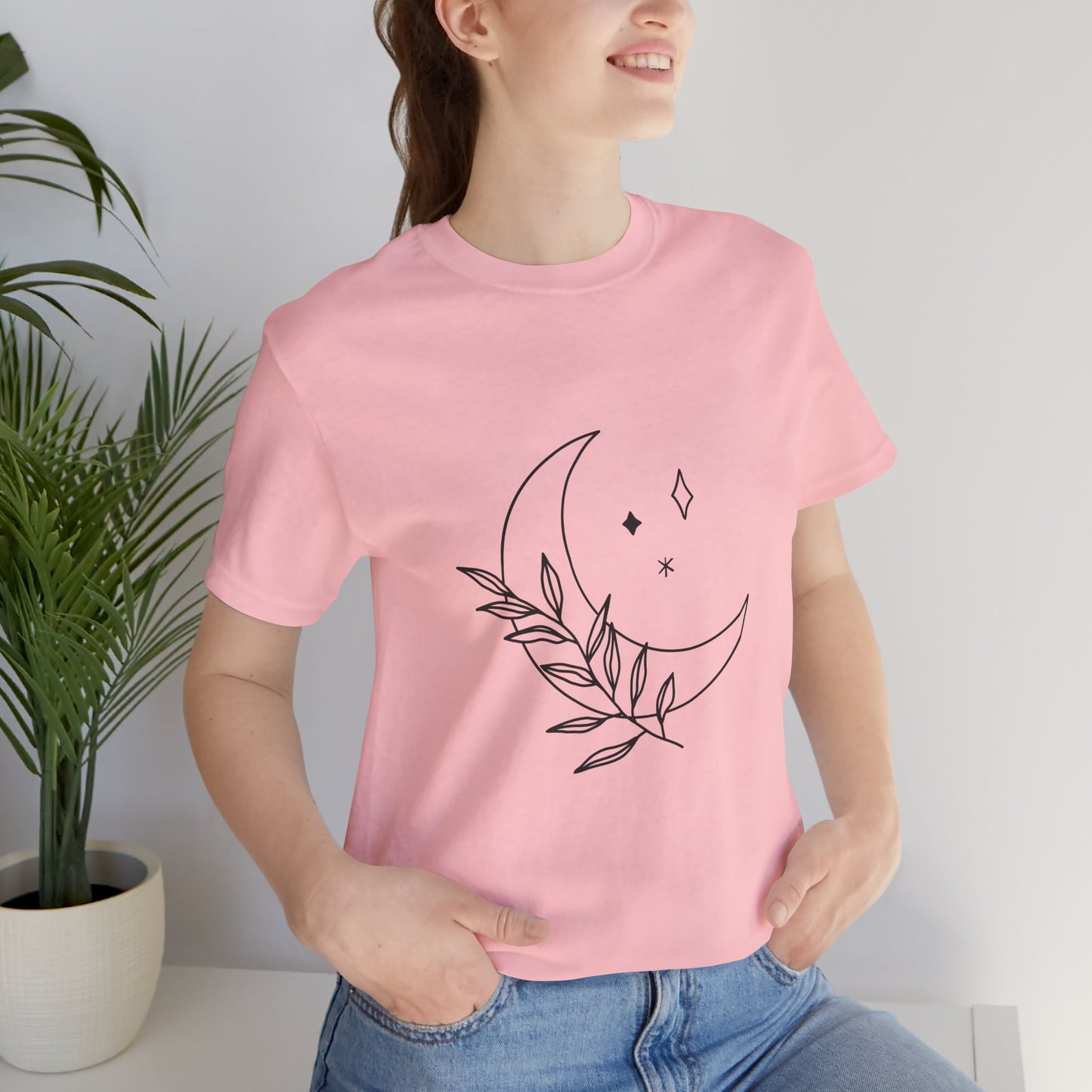 Moon Branch T-shirt, Mystical Shirt, Mystic Tee, Boho T-shirt, Bohemian T-shirt, Moon and Stars T-Shirt, Gift for Her