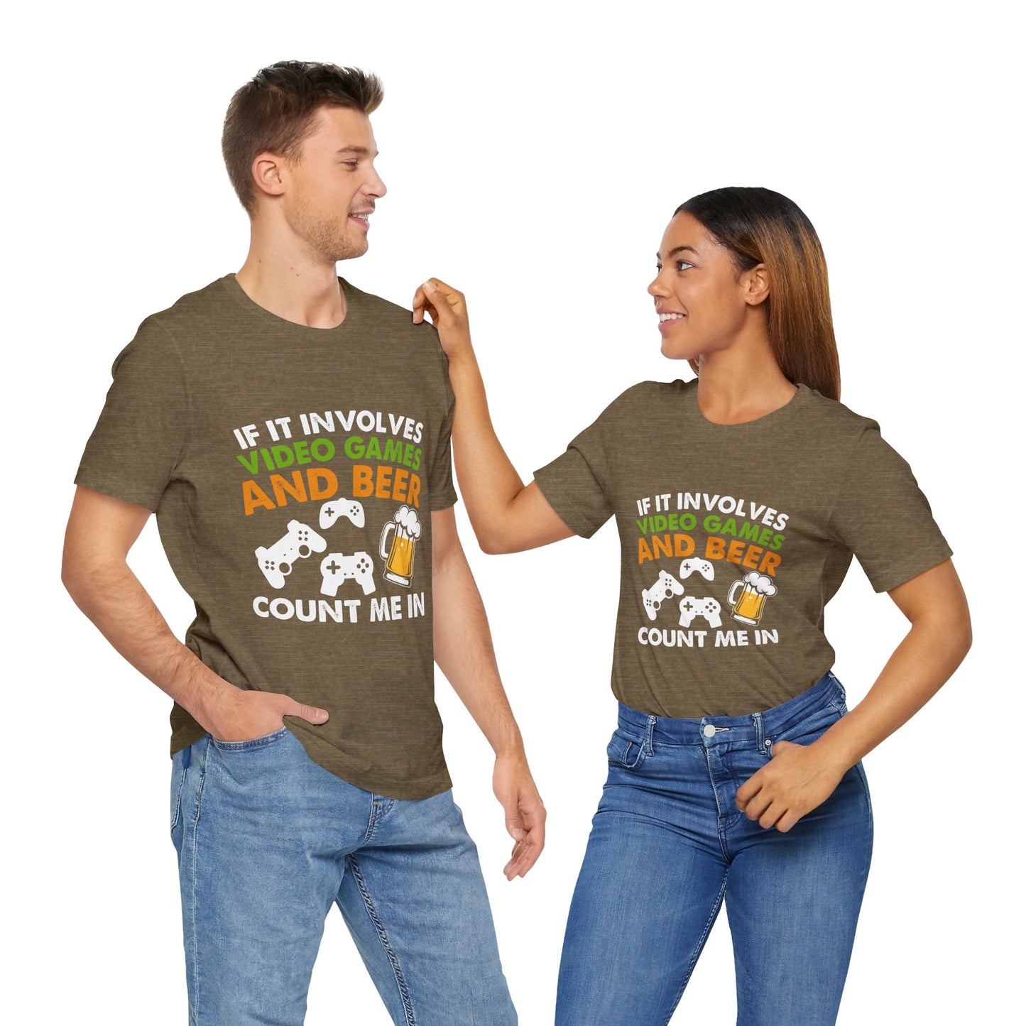 Video Games T-shirt, Gaming Shirt, Video Games and Beer Shirt, T-shirt for Gamers, Funny Gamer Shirts, Gift for Him, Funny Gaming Tee