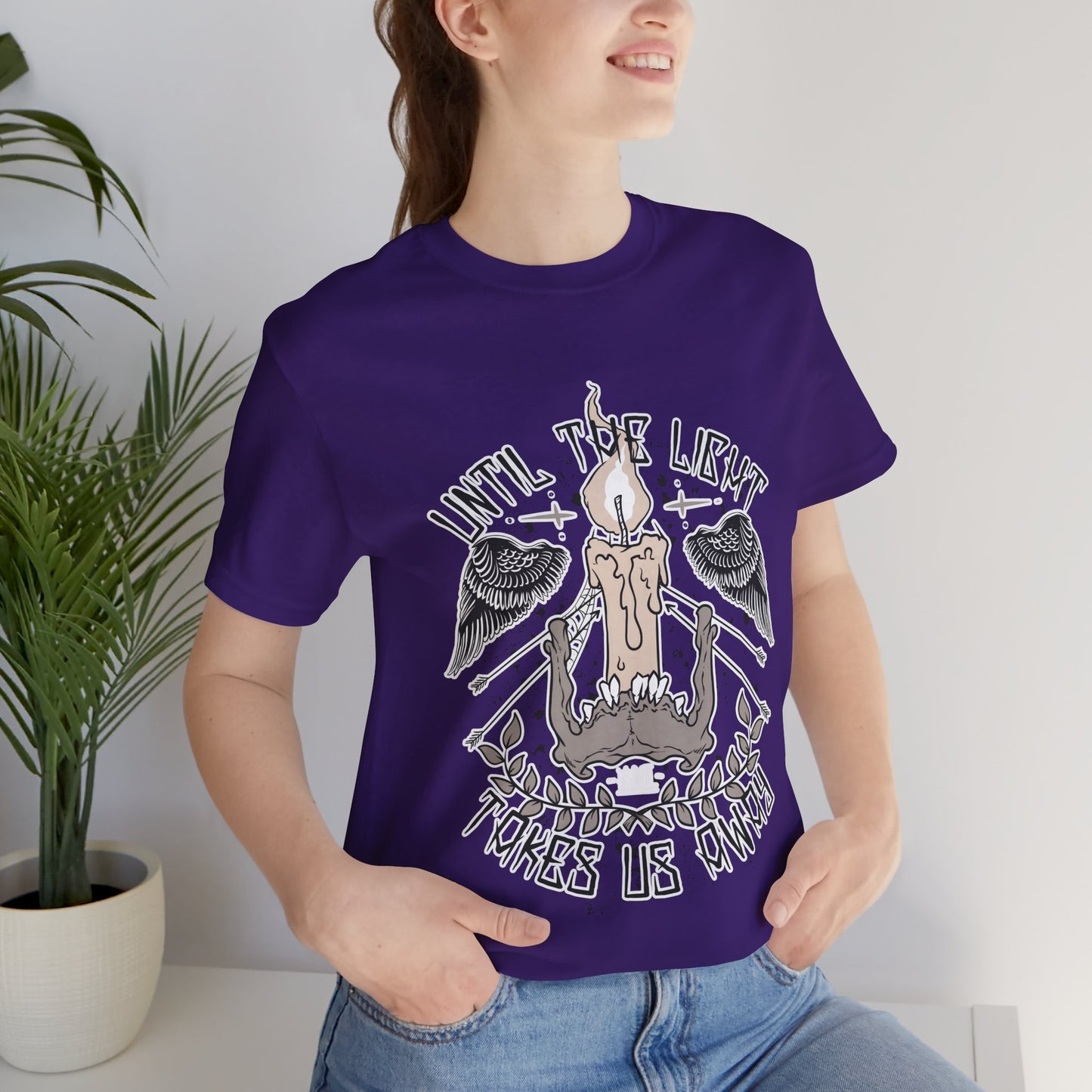 Until the Light Takes us Away T-shirt, Inspirational T-shirt, Skull Shirt, Heavy Metal Rock Shirt, Wings T-Shirt, Rockers T-shirt