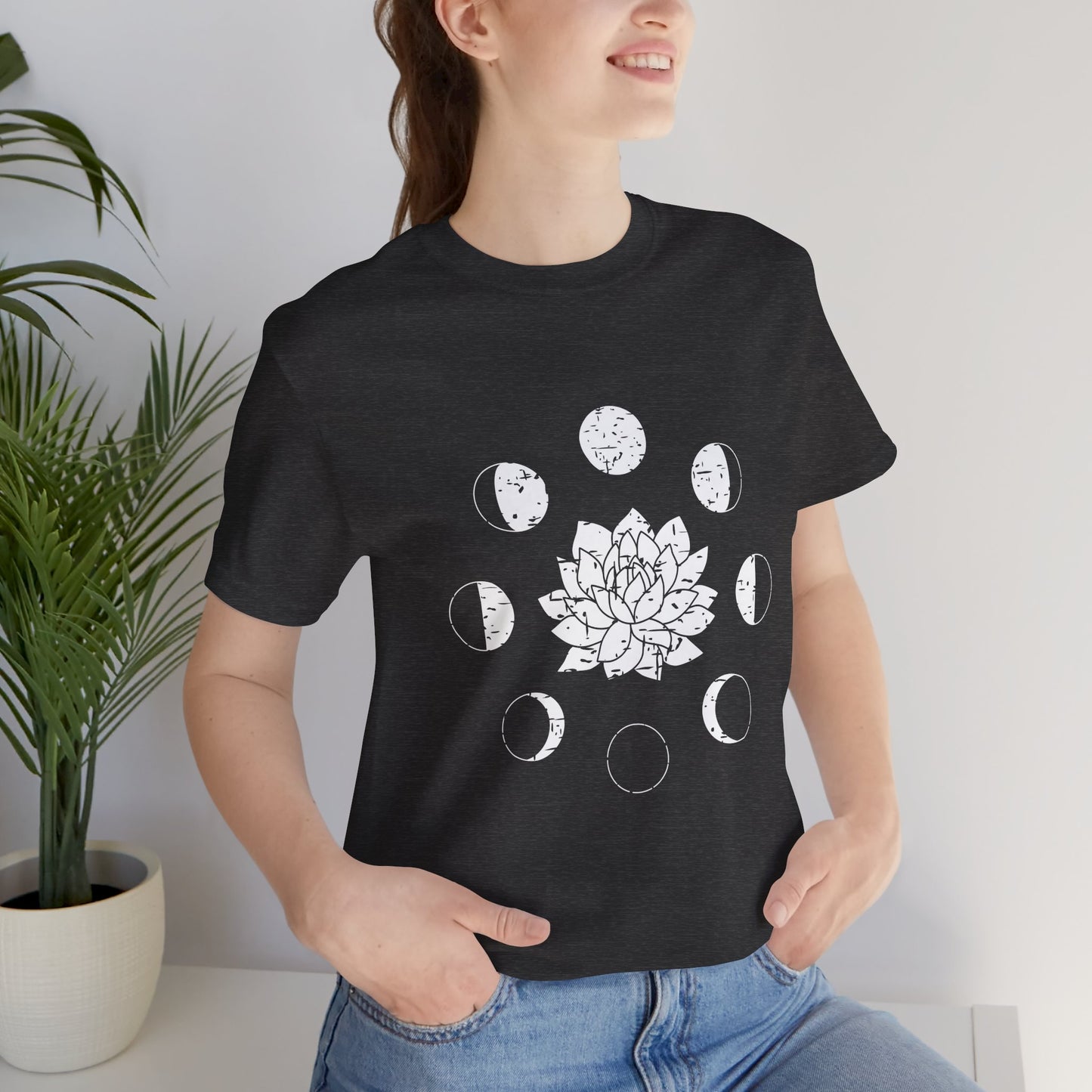 Lotus Moon Phase T-shirt, Boho T-shirt, Grunge Shirt, Inspirational T-shirt, Bohemian T-shirt, Moon and Stars T-Shirt, Gift for Her