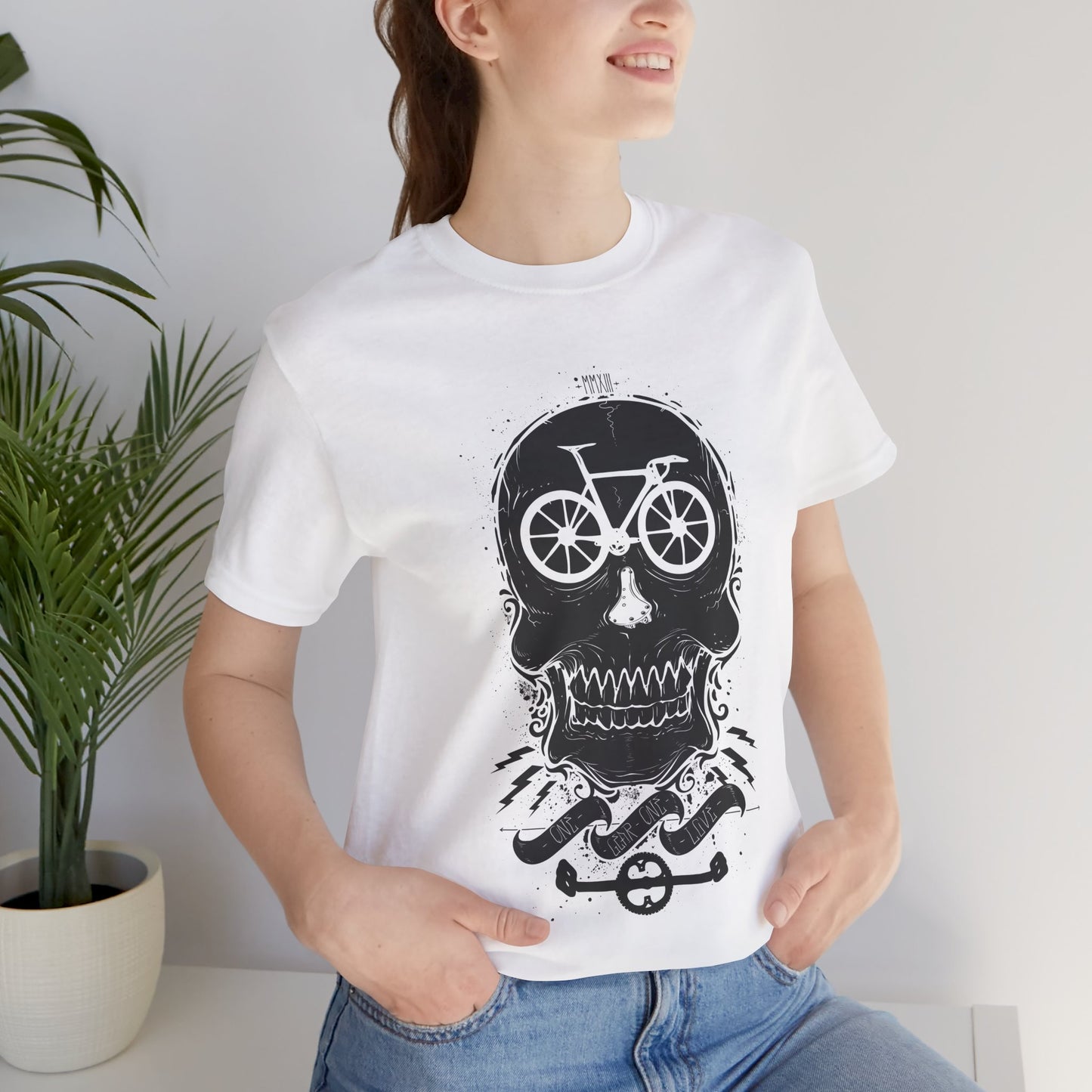 Bicycle Love T-shirt, Skull T-shirt, Shirt with Skull, Skull Head T-shirt, T-shirt with Bicycle, Horror Shirt, Humor T-Shirt