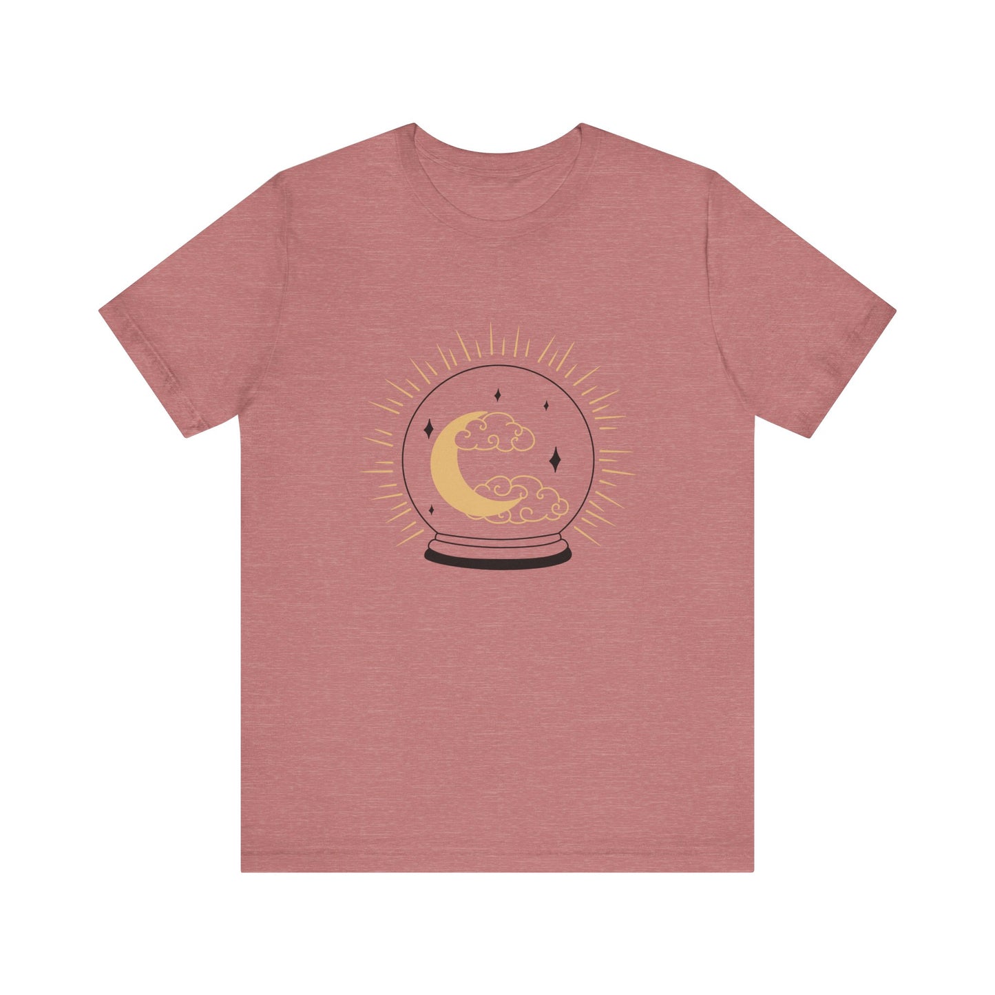 Celestial Crystal Ball T-shirt, Boho T-shirt, Inspirational T-shirt, Bohemian T-shirt, Moon and Stars T-Shirt, Gift Travel Shirt