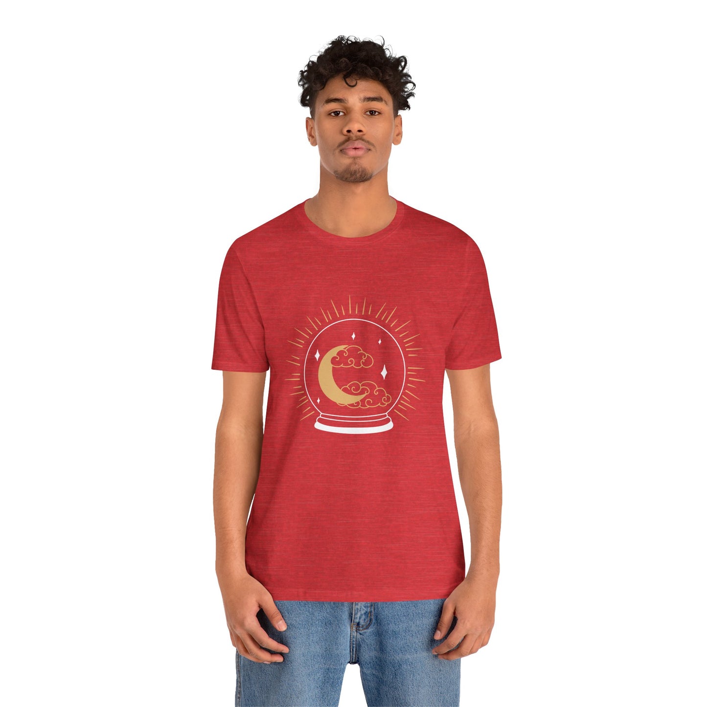 Celestial Crystal Ball T-shirt, Boho T-shirt, Inspirational T-shirt, Bohemian T-shirt, Moon and Stars T-Shirt, Gift Travel Shirt