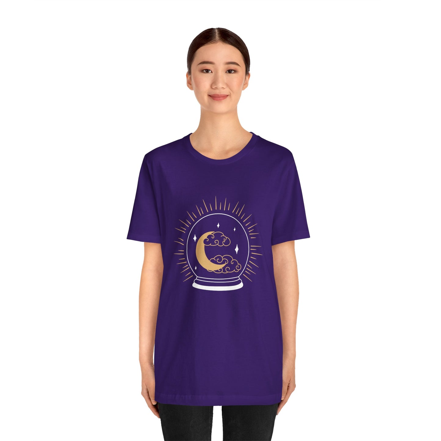 Celestial Crystal Ball T-shirt, Boho T-shirt, Inspirational T-shirt, Bohemian T-shirt, Moon and Stars T-Shirt, Gift Travel Shirt