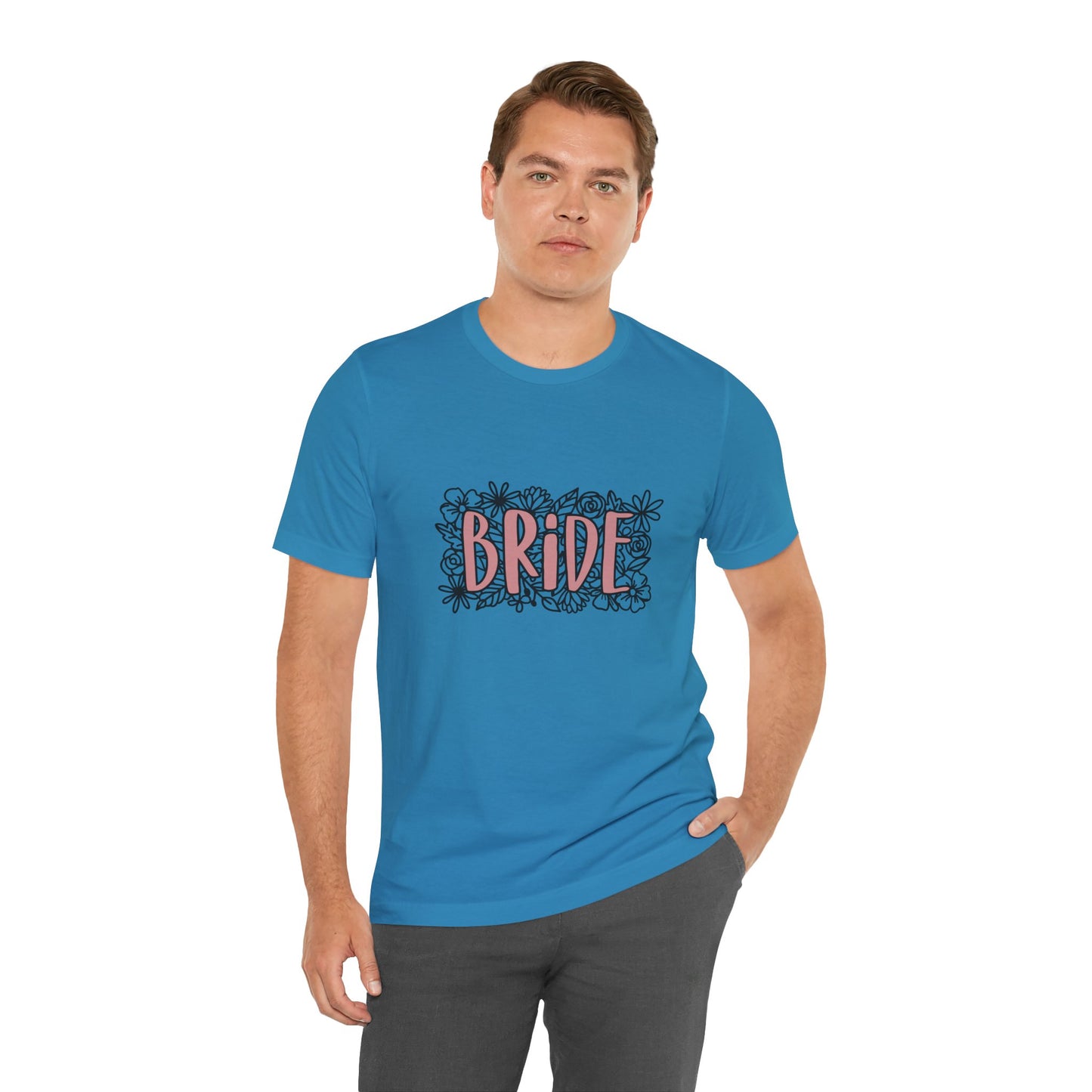 Floral Bride T-shirt, Wedding Shirt, Bride Tee, Bridal Shower, Flowers T-shirt, Gift Shirt for Bride, Bachelorette Party Shirt