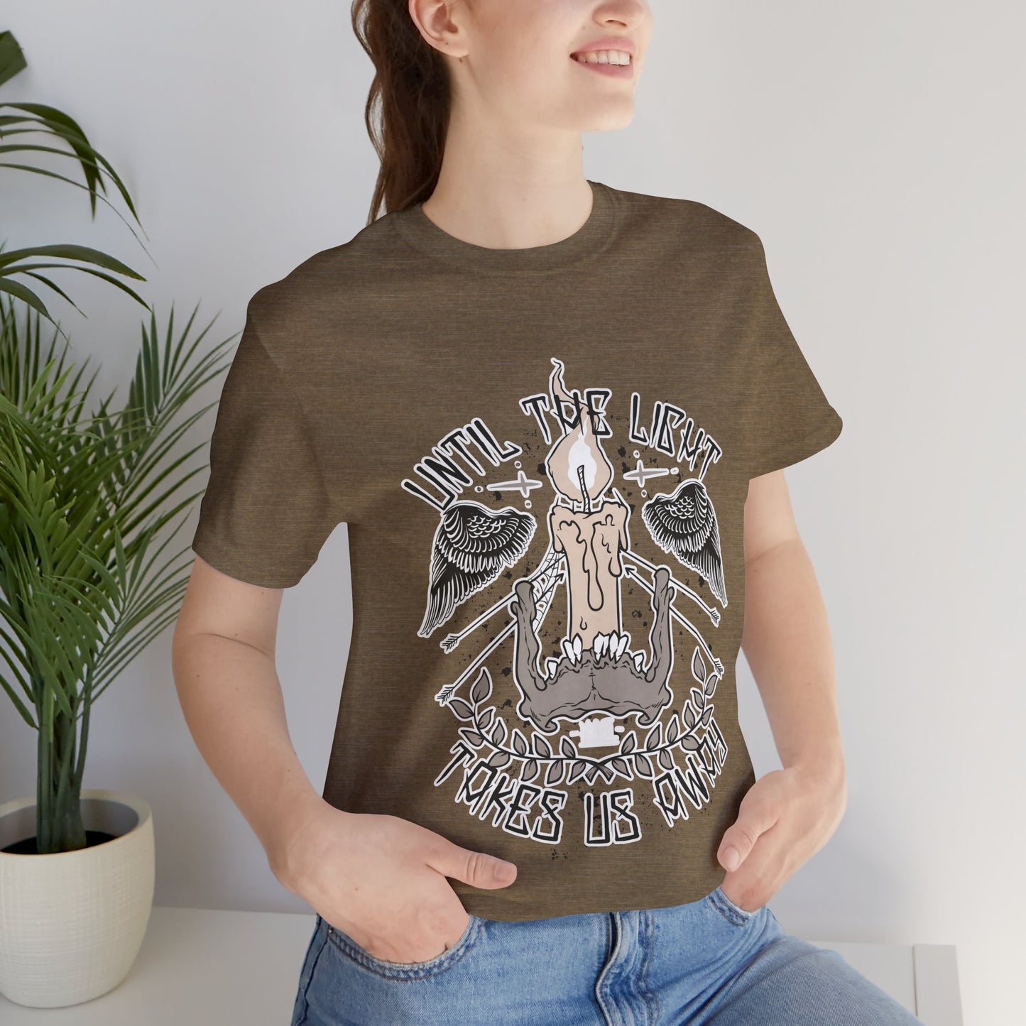 Until the Light Takes us Away T-shirt, Inspirational T-shirt, Skull Shirt, Heavy Metal Rock Shirt, Wings T-Shirt, Rockers T-shirt