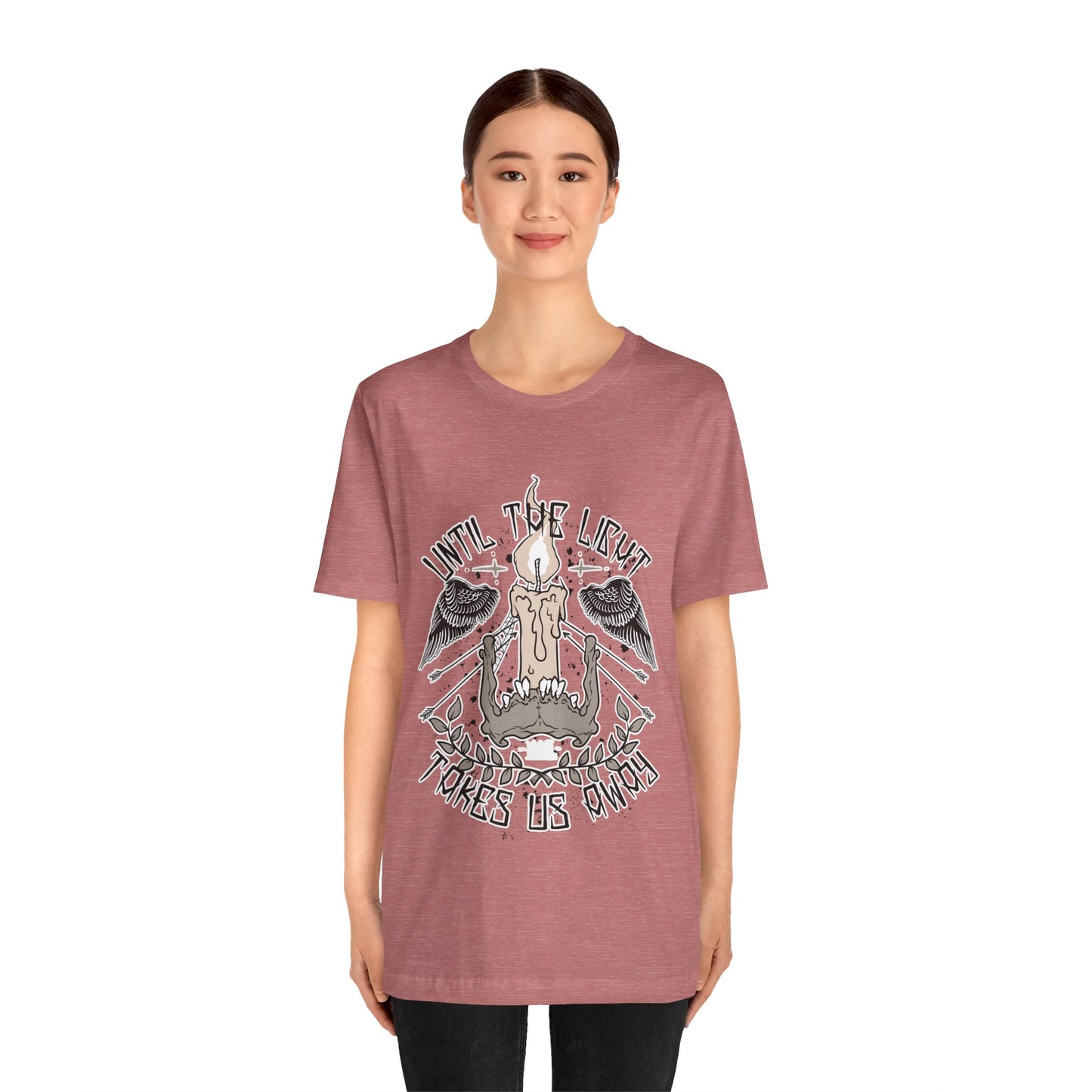 Until the Light Takes us Away T-shirt, Inspirational T-shirt, Skull Shirt, Heavy Metal Rock Shirt, Wings T-Shirt, Rockers T-shirt