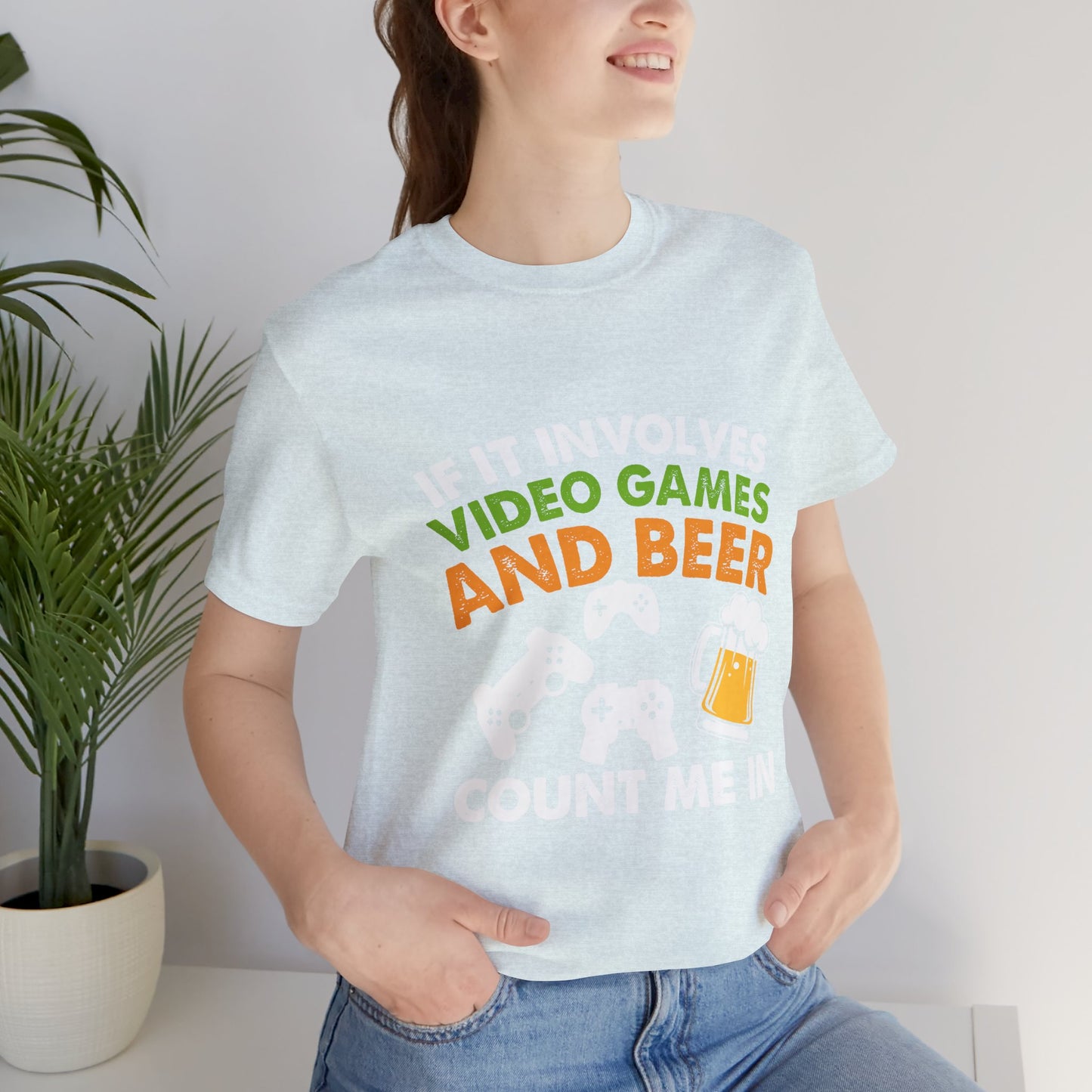 Video Games T-shirt, Gaming Shirt, Video Games and Beer Shirt, T-shirt for Gamers, Funny Gamer Shirts, Gift for Him, Funny Gaming Tee