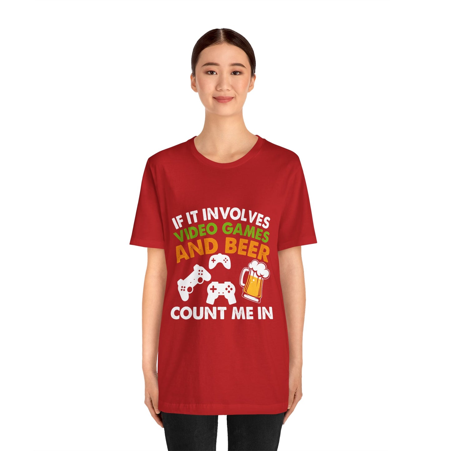 Video Games T-shirt, Gaming Shirt, Video Games and Beer Shirt, T-shirt for Gamers, Funny Gamer Shirts, Gift for Him, Funny Gaming Tee