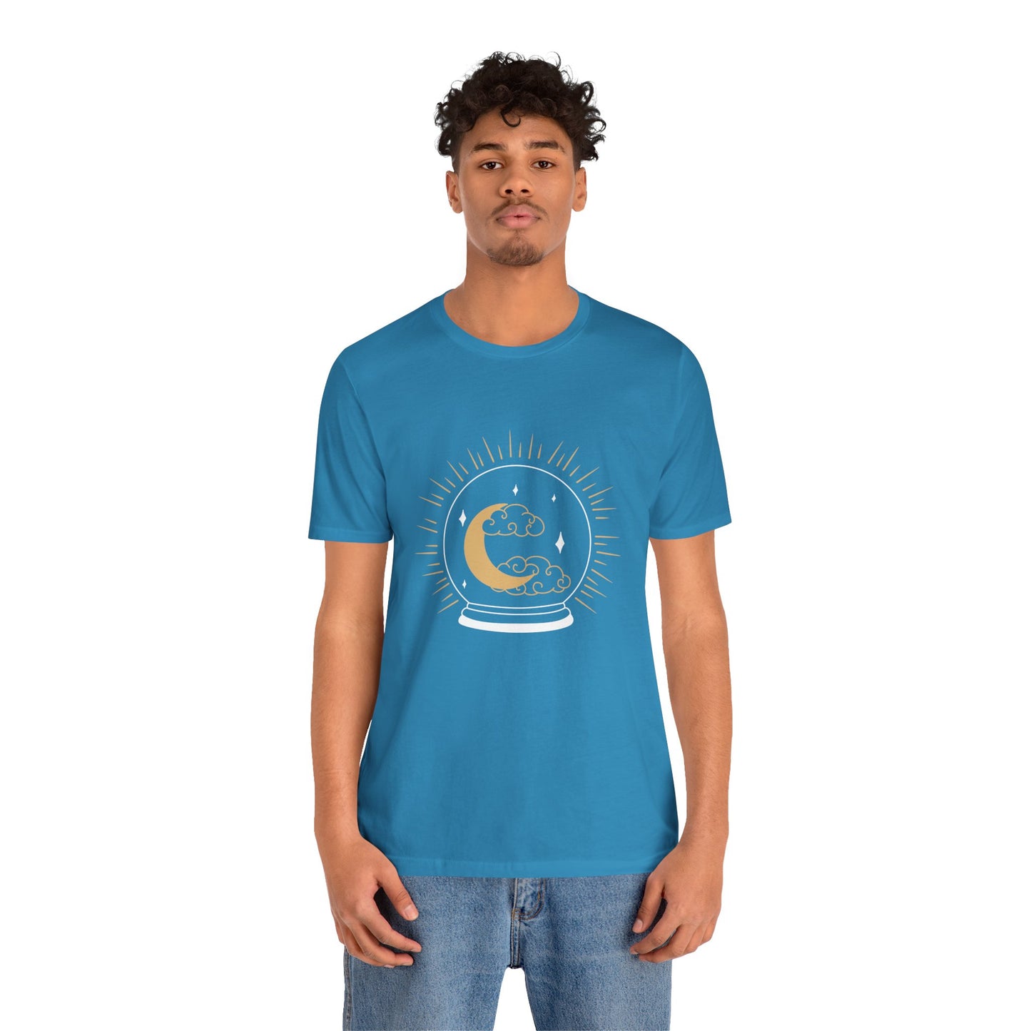 Celestial Crystal Ball T-shirt, Boho T-shirt, Inspirational T-shirt, Bohemian T-shirt, Moon and Stars T-Shirt, Gift Travel Shirt