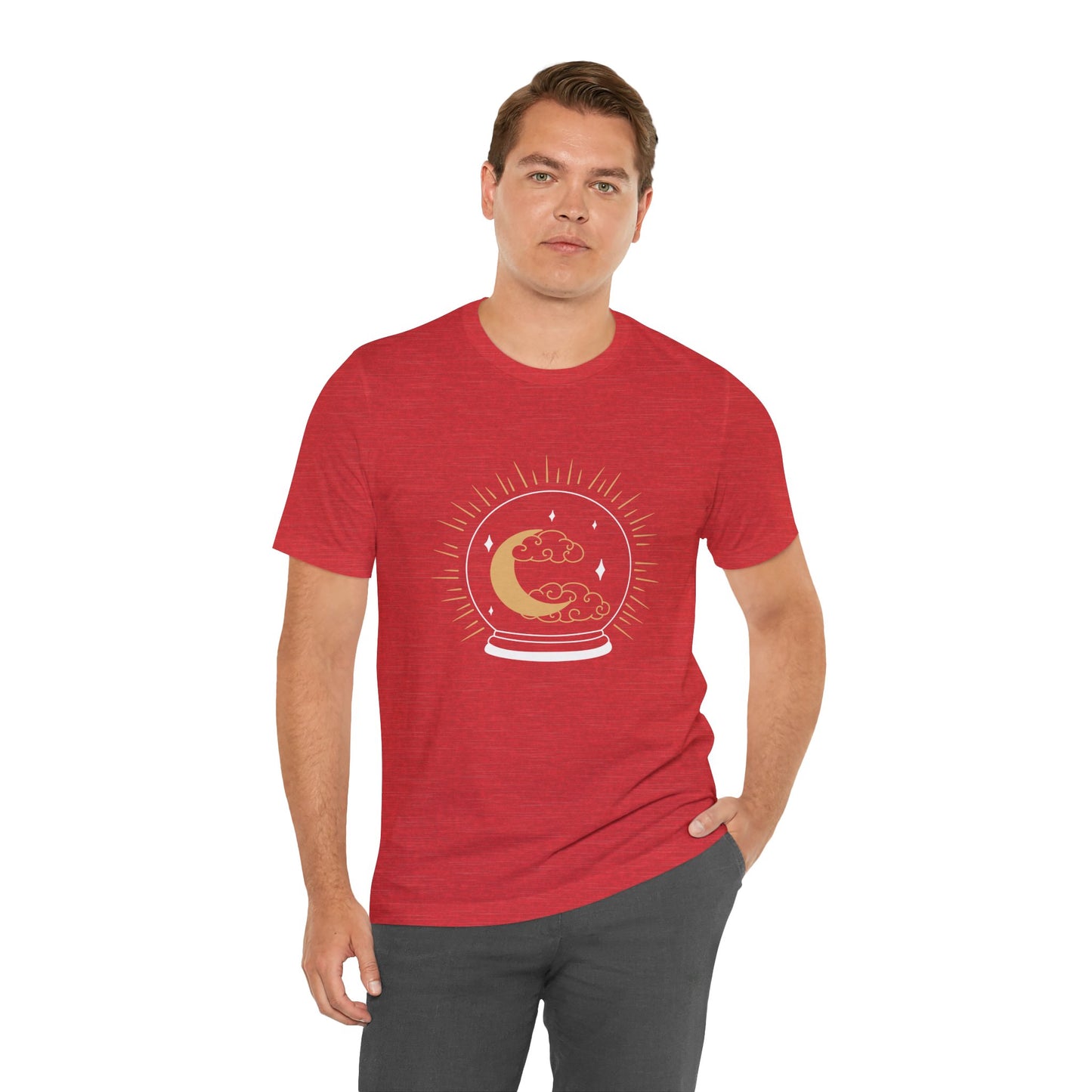 Celestial Crystal Ball T-shirt, Boho T-shirt, Inspirational T-shirt, Bohemian T-shirt, Moon and Stars T-Shirt, Gift Travel Shirt