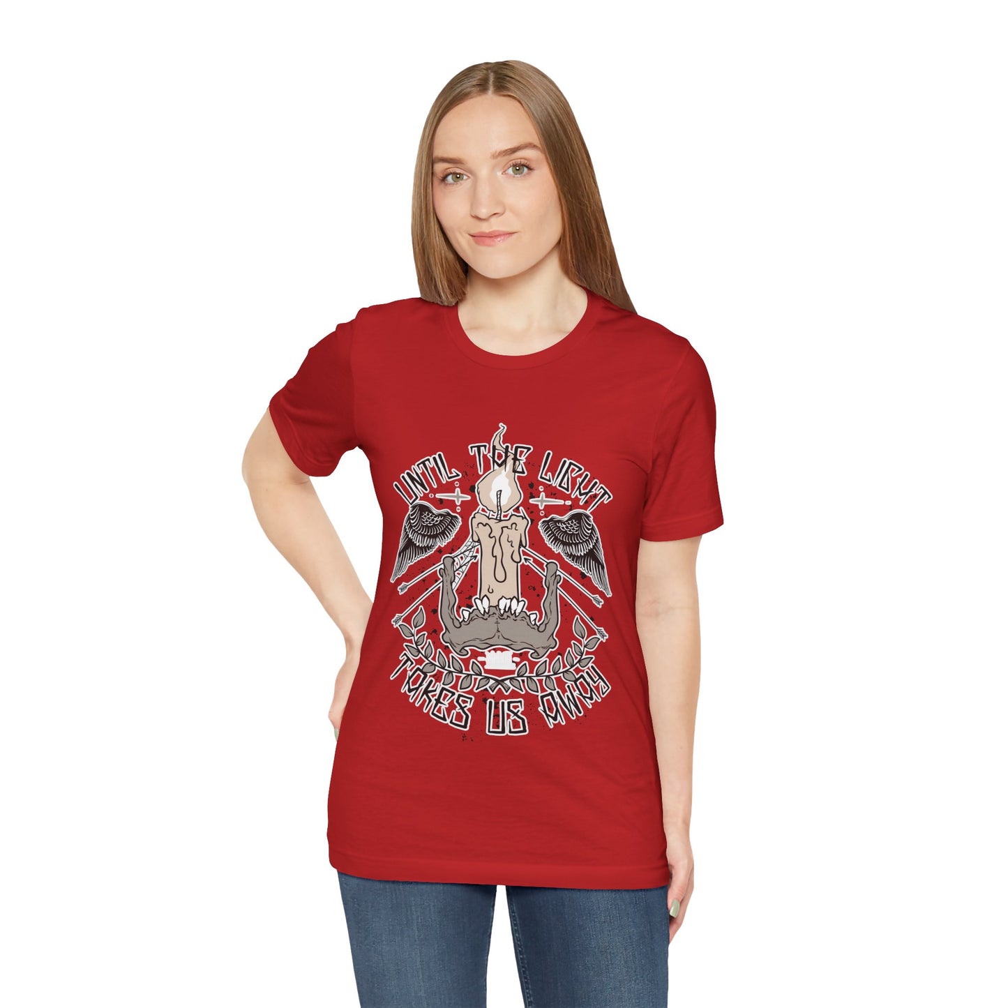 Until the Light Takes us Away T-shirt, Inspirational T-shirt, Skull Shirt, Heavy Metal Rock Shirt, Wings T-Shirt, Rockers T-shirt