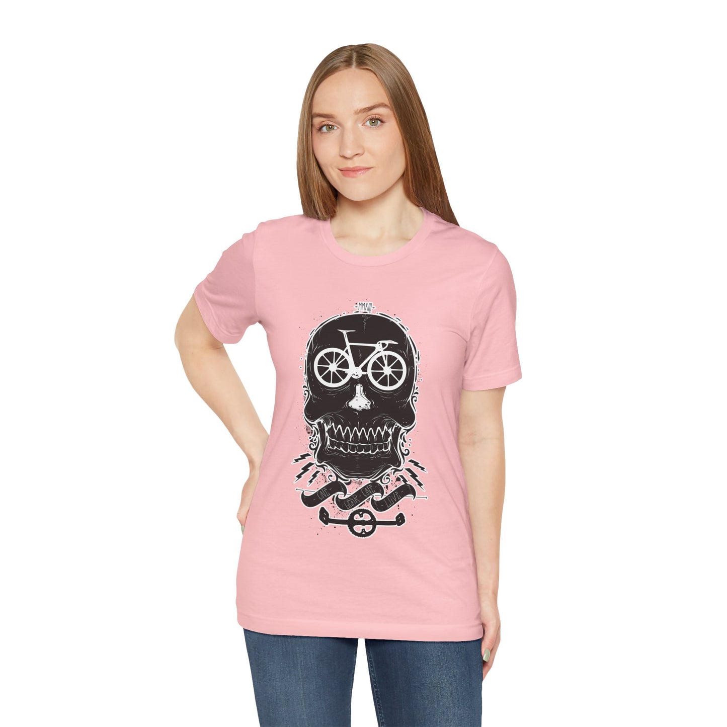 Bicycle Love T-shirt, Skull T-shirt, Shirt with Skull, Skull Head T-shirt, T-shirt with Bicycle, Horror Shirt, Humor T-Shirt