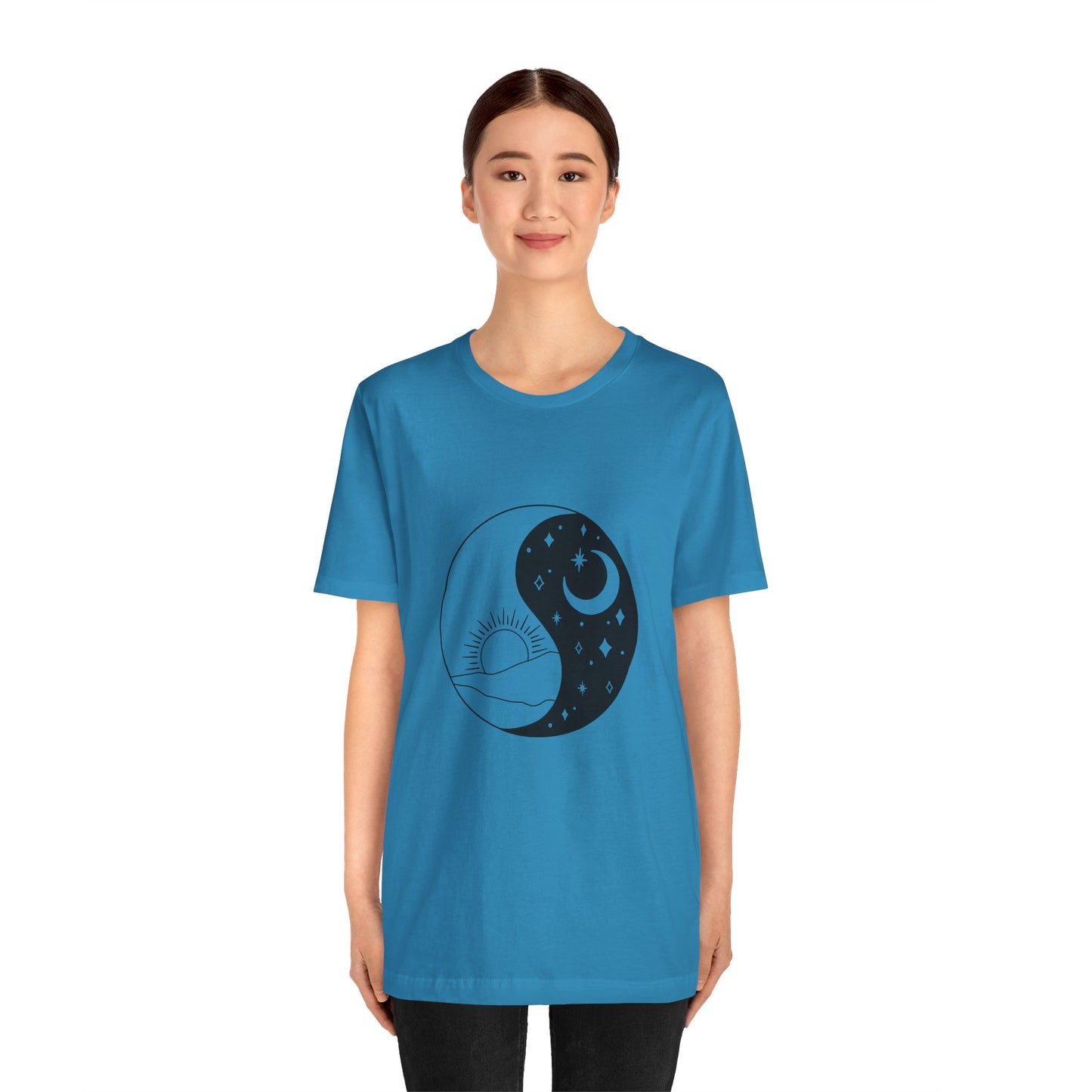 Ying Yang T-shirt, Sun and Moon Shirt, Mystical Shirt, Boho T-shirt, Mystics Shirt, Bohemian T-shirt, Gift Shirt for Her