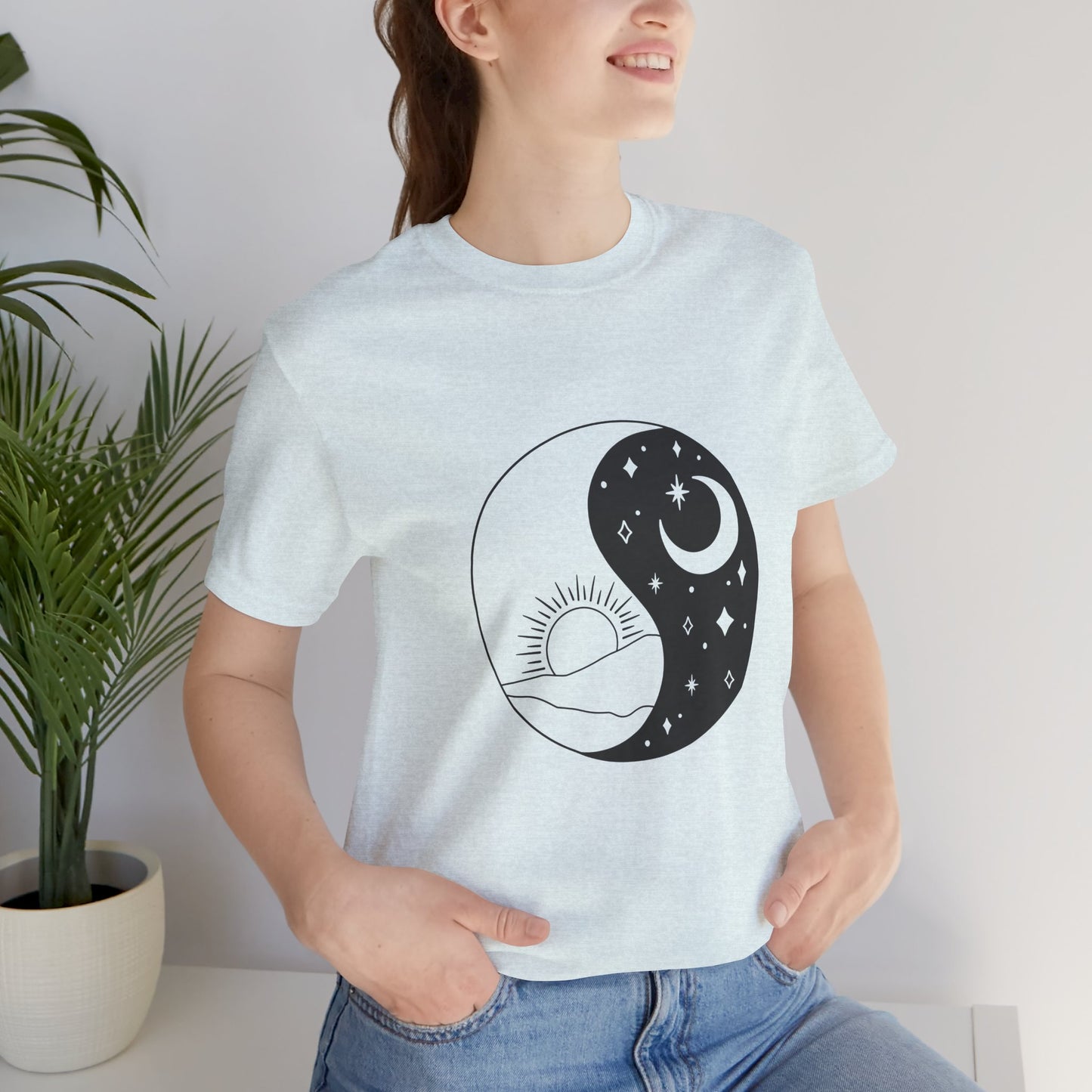 Ying Yang T-shirt, Sun and Moon Shirt, Mystical Shirt, Boho T-shirt, Mystics Shirt, Bohemian T-shirt, Gift Shirt for Her