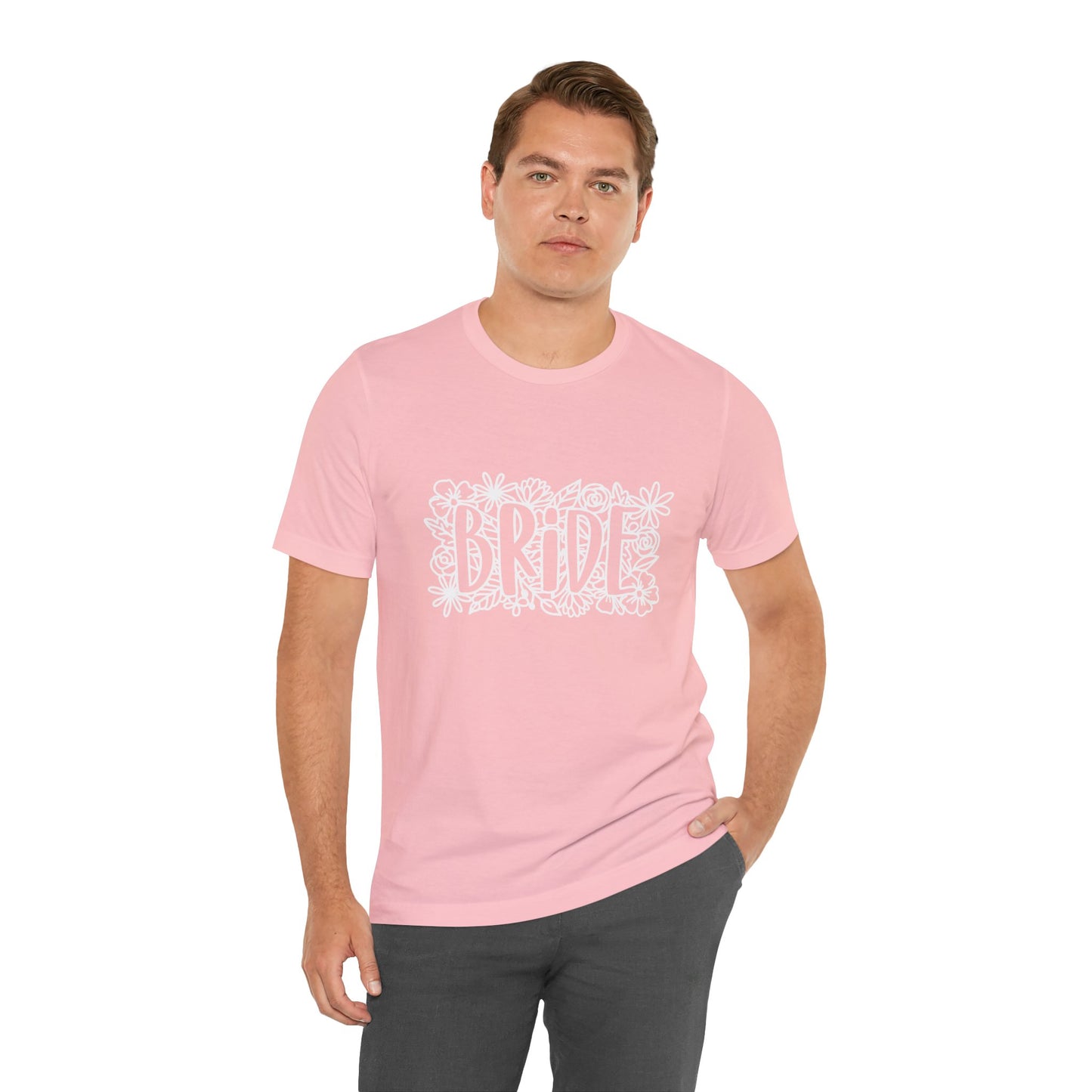 Floral Bride T-shirt, Bride Flowers Shirt, Wedding Shirt, Bride Tee, Bridal Shower Shirt, Gift Shirt for Bride, Bachelorette Party Shirt
