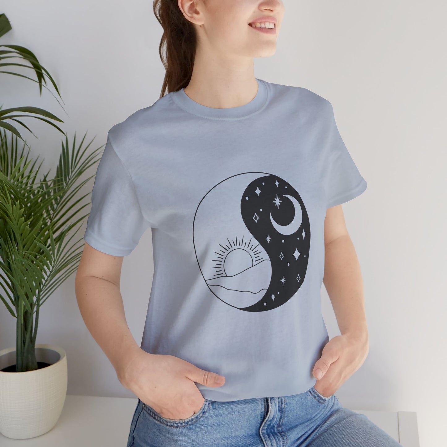 Ying Yang T-shirt, Sun and Moon Shirt, Mystical Shirt, Boho T-shirt, Mystics Shirt, Bohemian T-shirt, Gift Shirt for Her