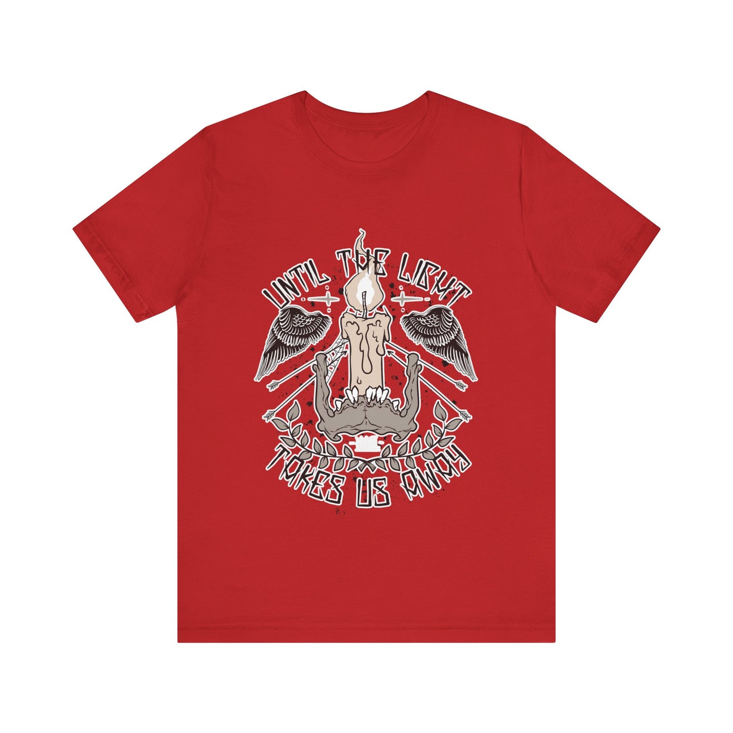 Until the Light Takes us Away T-shirt, Inspirational T-shirt, Skull Shirt, Heavy Metal Rock Shirt, Wings T-Shirt, Rockers T-shirt