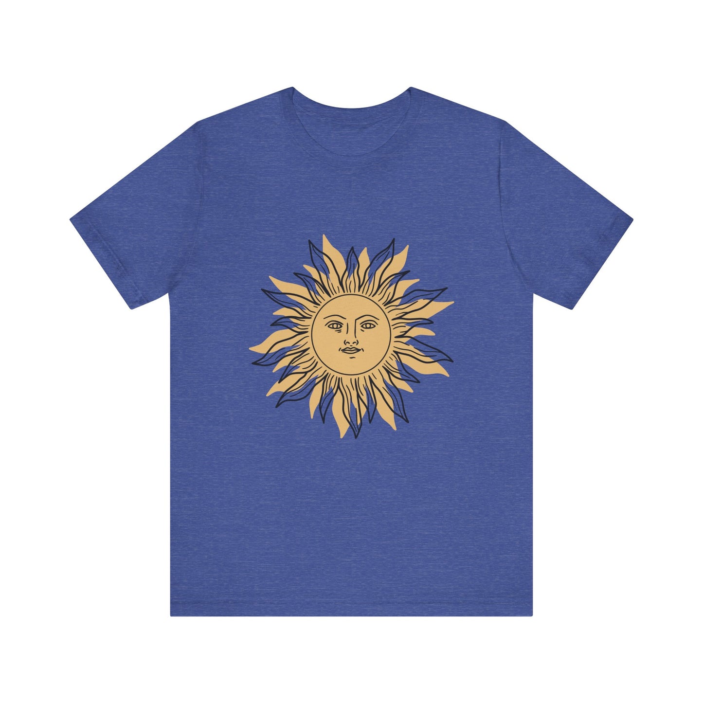 Sun Face T-shirt, Mystical Shirt, Boho T-shirt, Solar T-shirt, Moon and Stars T-Shirt, Bohemian T-shirt, Astrologic Shirt, Gift for Her