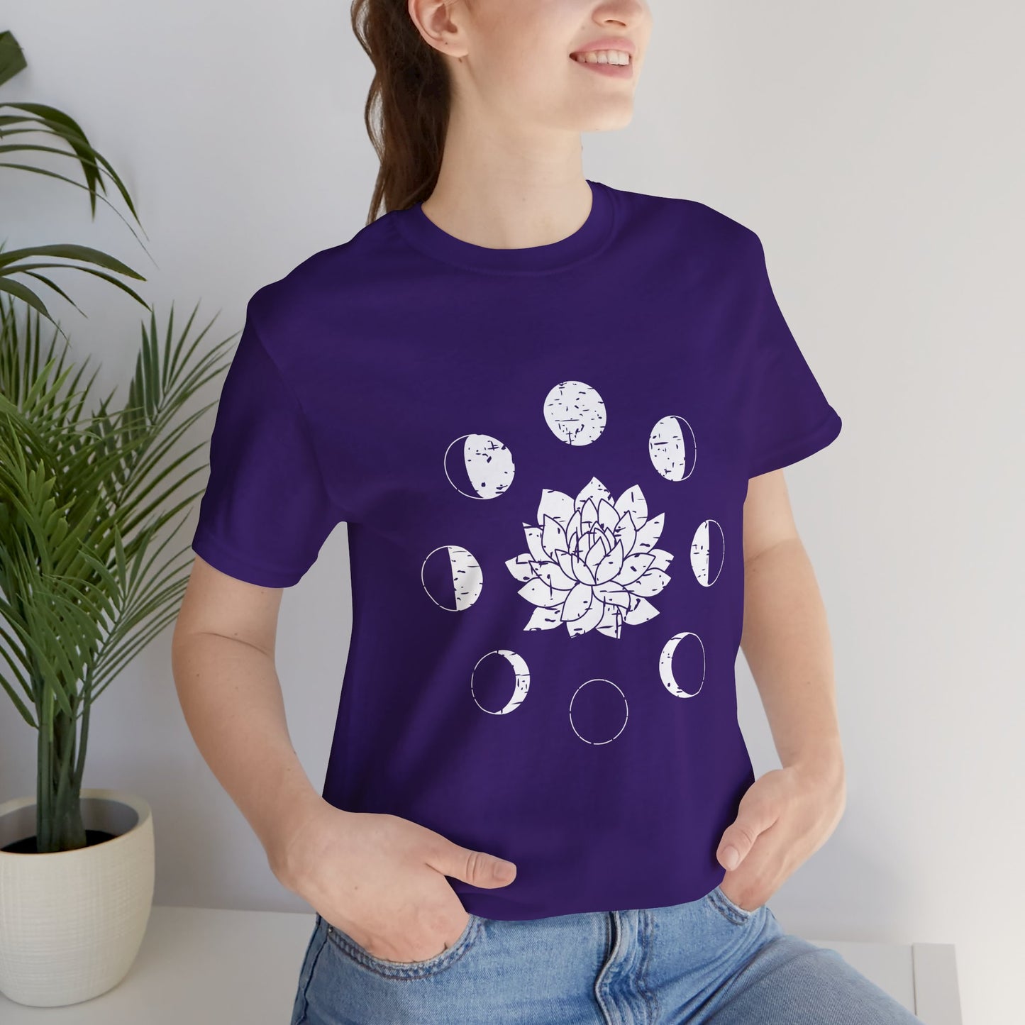 Lotus Moon Phase T-shirt, Boho T-shirt, Grunge Shirt, Inspirational T-shirt, Bohemian T-shirt, Moon and Stars T-Shirt, Gift for Her