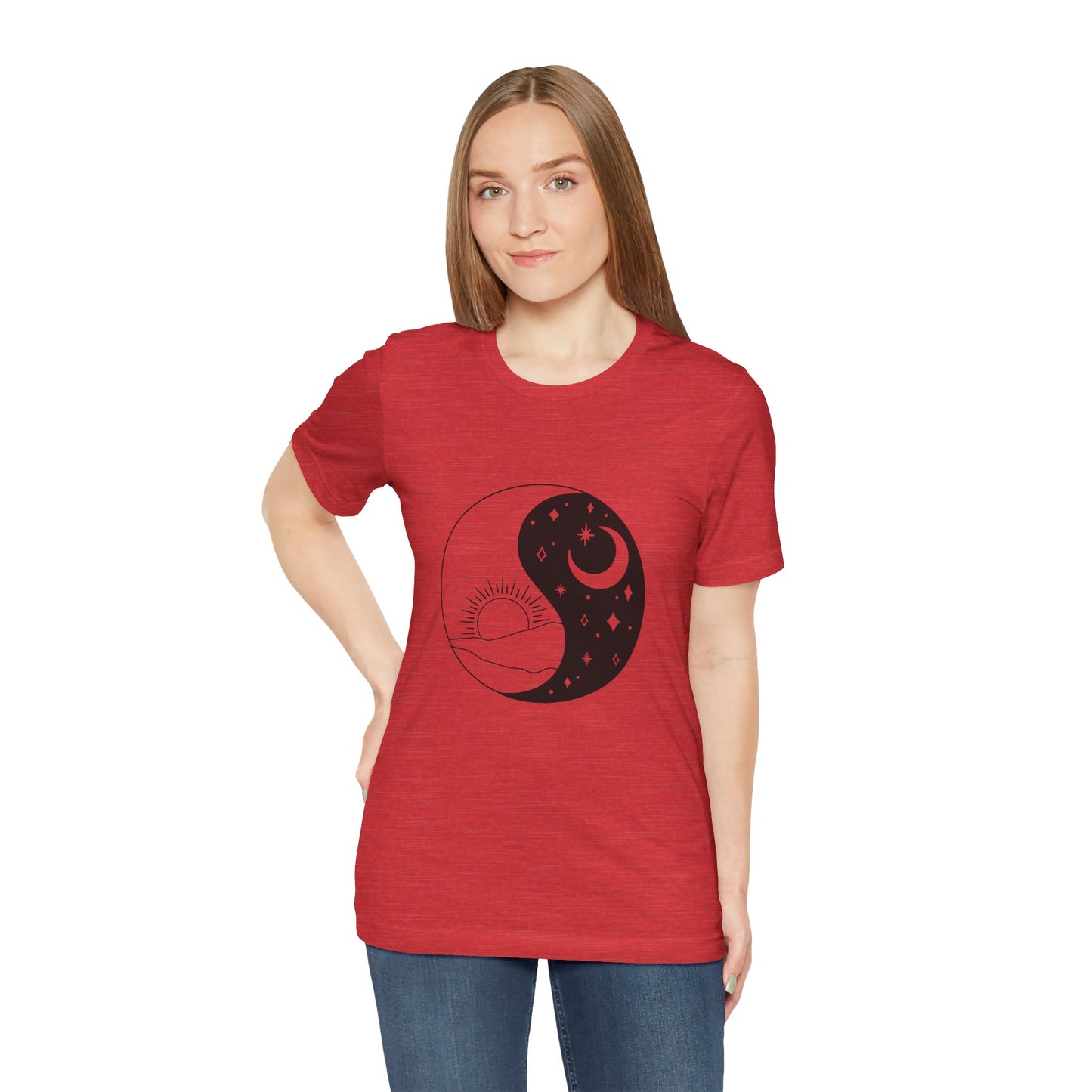 Ying Yang T-shirt, Sun and Moon Shirt, Mystical Shirt, Boho T-shirt, Mystics Shirt, Bohemian T-shirt, Gift Shirt for Her