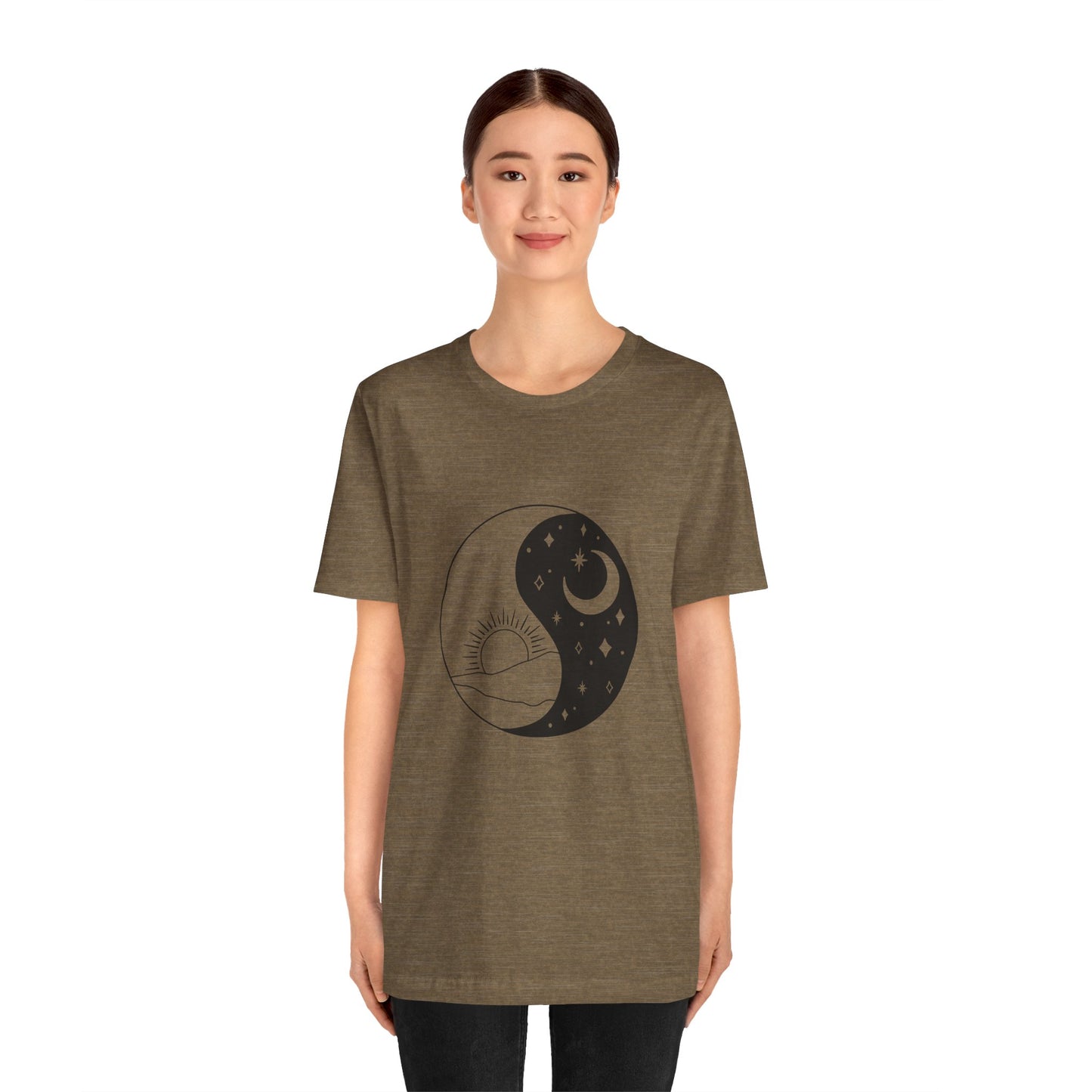 Ying Yang T-shirt, Sun and Moon Shirt, Mystical Shirt, Boho T-shirt, Mystics Shirt, Bohemian T-shirt, Gift Shirt for Her