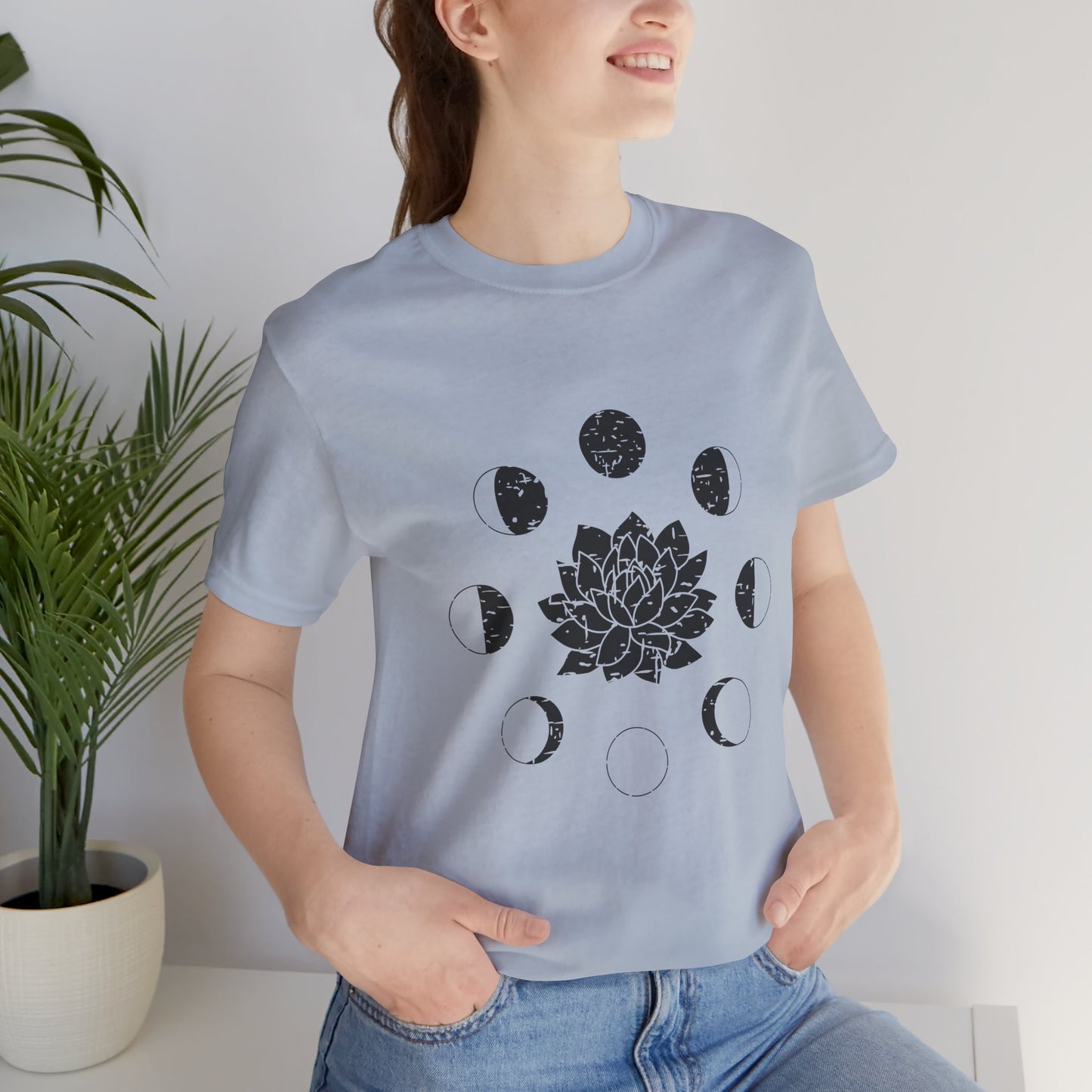 Lotus Moon Phase T-shirt, Boho T-shirt, Grunge Shirt, Inspirational T-shirt, Bohemian T-shirt, Moon and Stars T-Shirt, Gift for Her